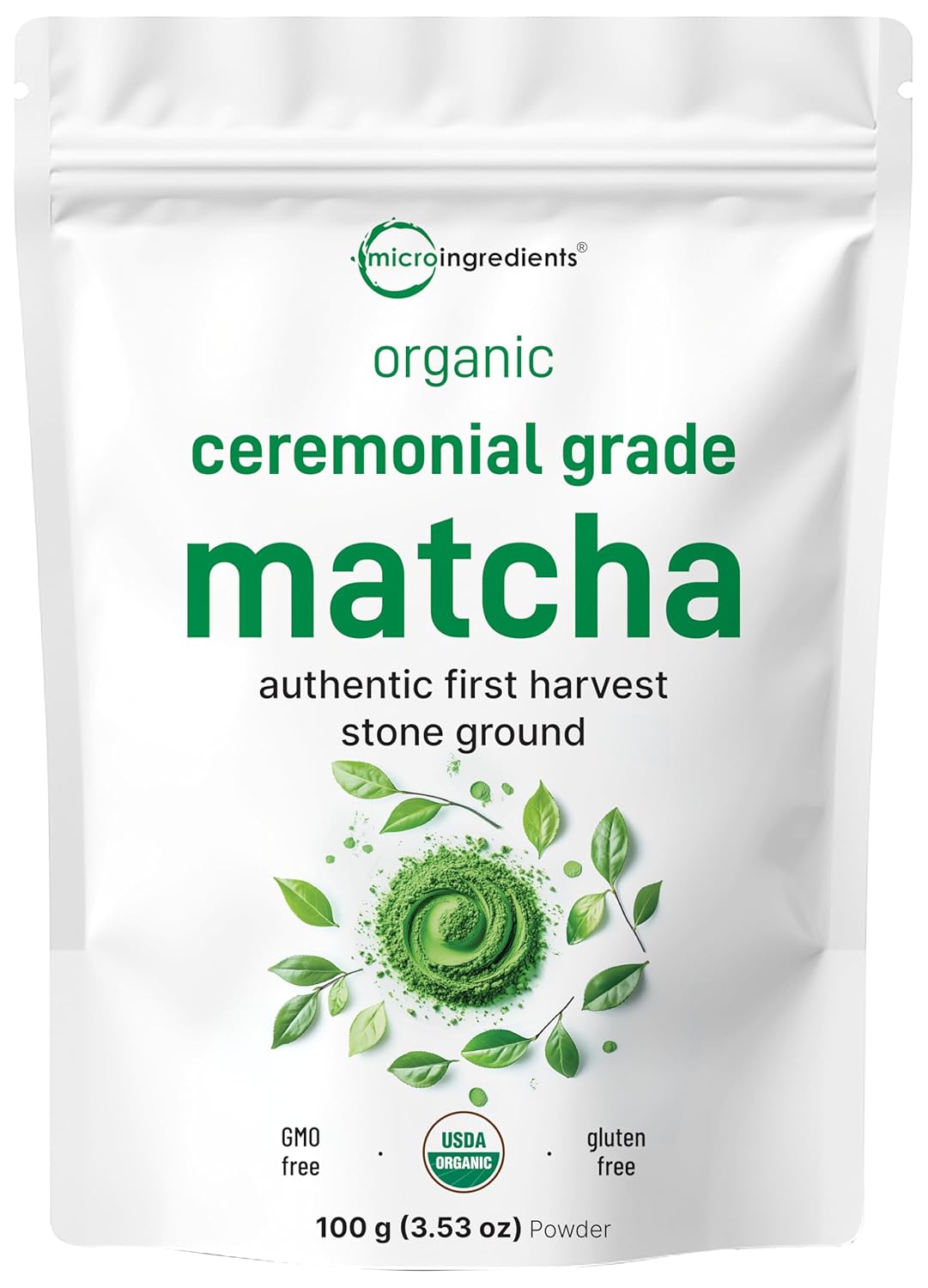Micro Ingredients Organic Ceremonial Grade Matcha Powder, 100