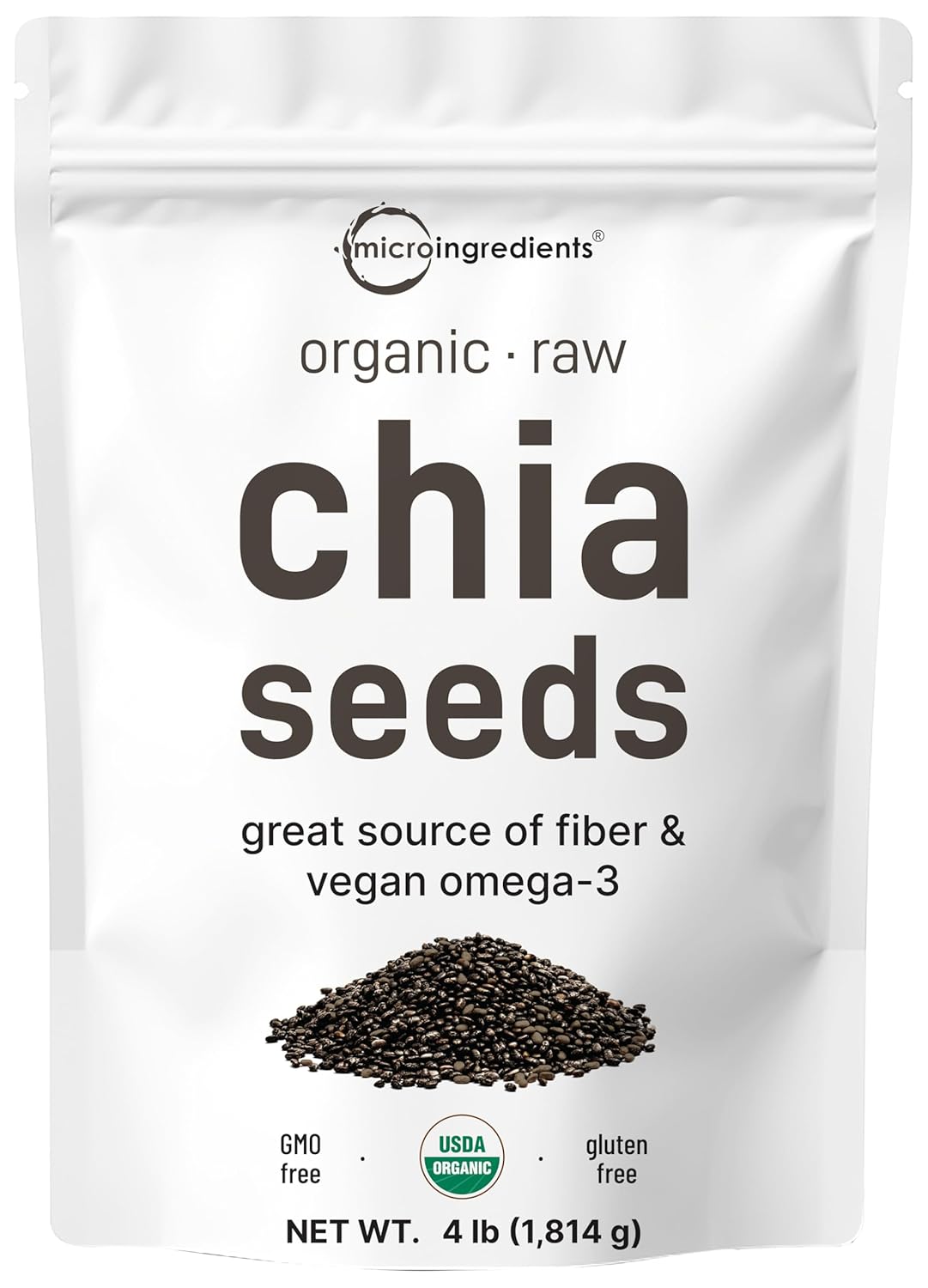Organic Chia Seeds, 4lbs | Raw Chia Seed