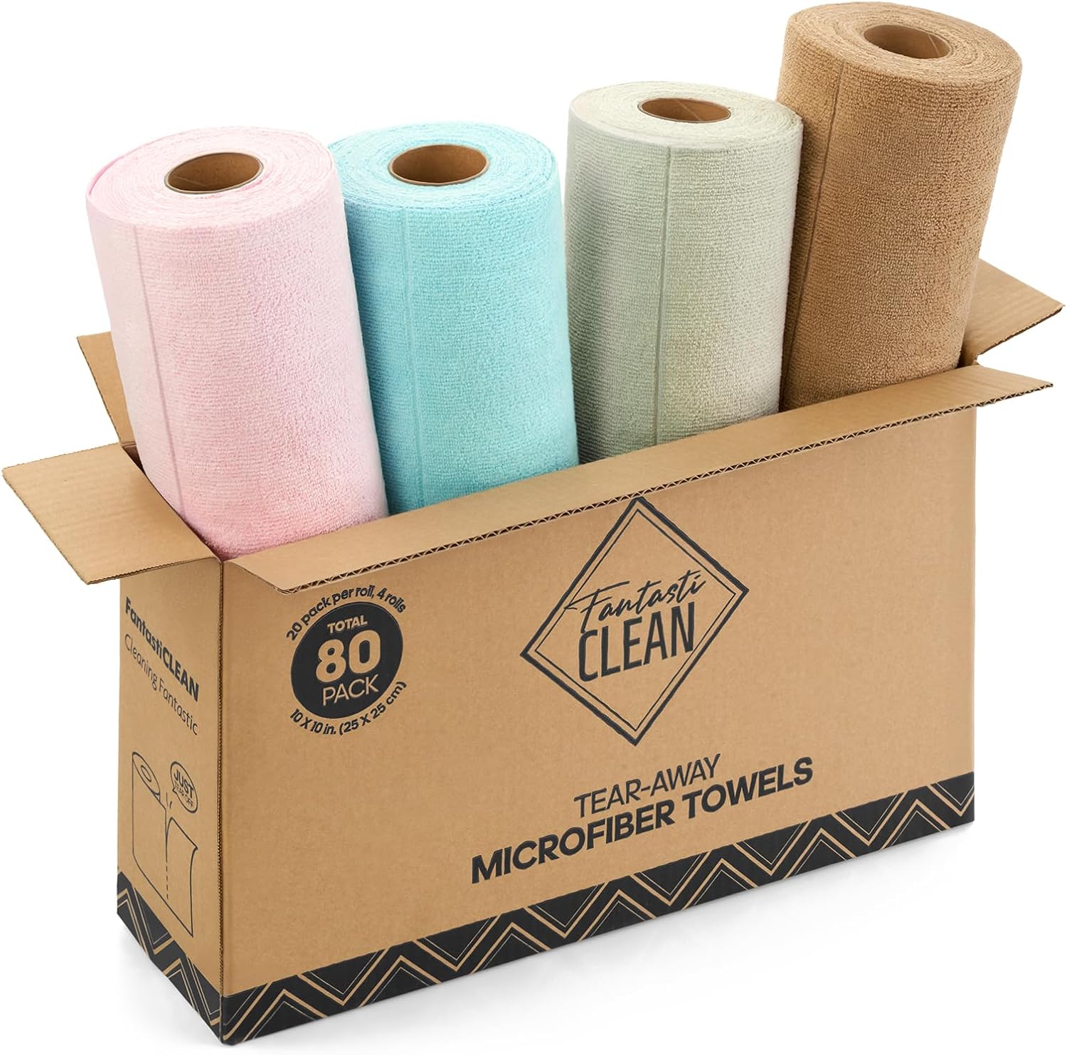 Fantasticlean Kitchen Towels - 80 Sheets - Reusable