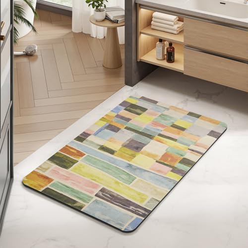 MontVoo -Bath Mat-Non Slip Thin Bathroom Rugs Fit