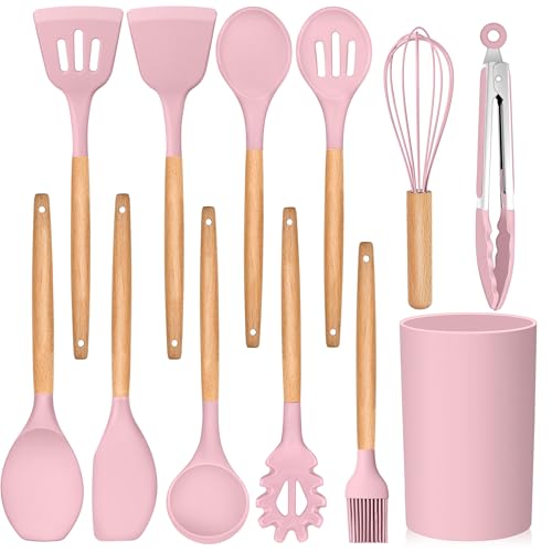 E-far Kitchen Utensils Set of 12, Silicone Cooking