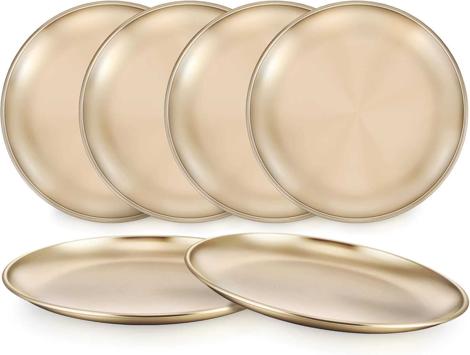TeamFar Kids Plates, 6 PCS Stainless Steel Baby