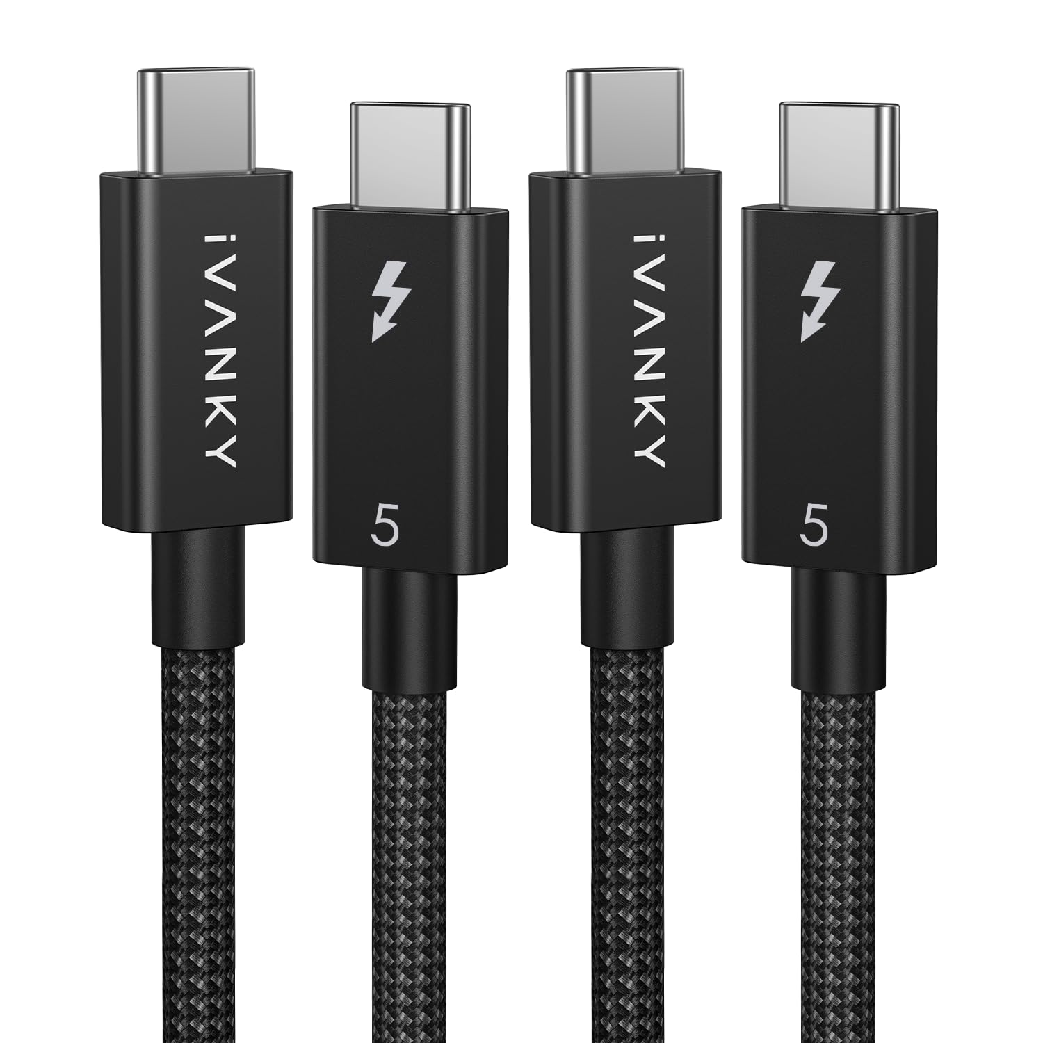 IVANKY Intel Certified Thunderbolt 5 Cable 2Pack 3.3ft,