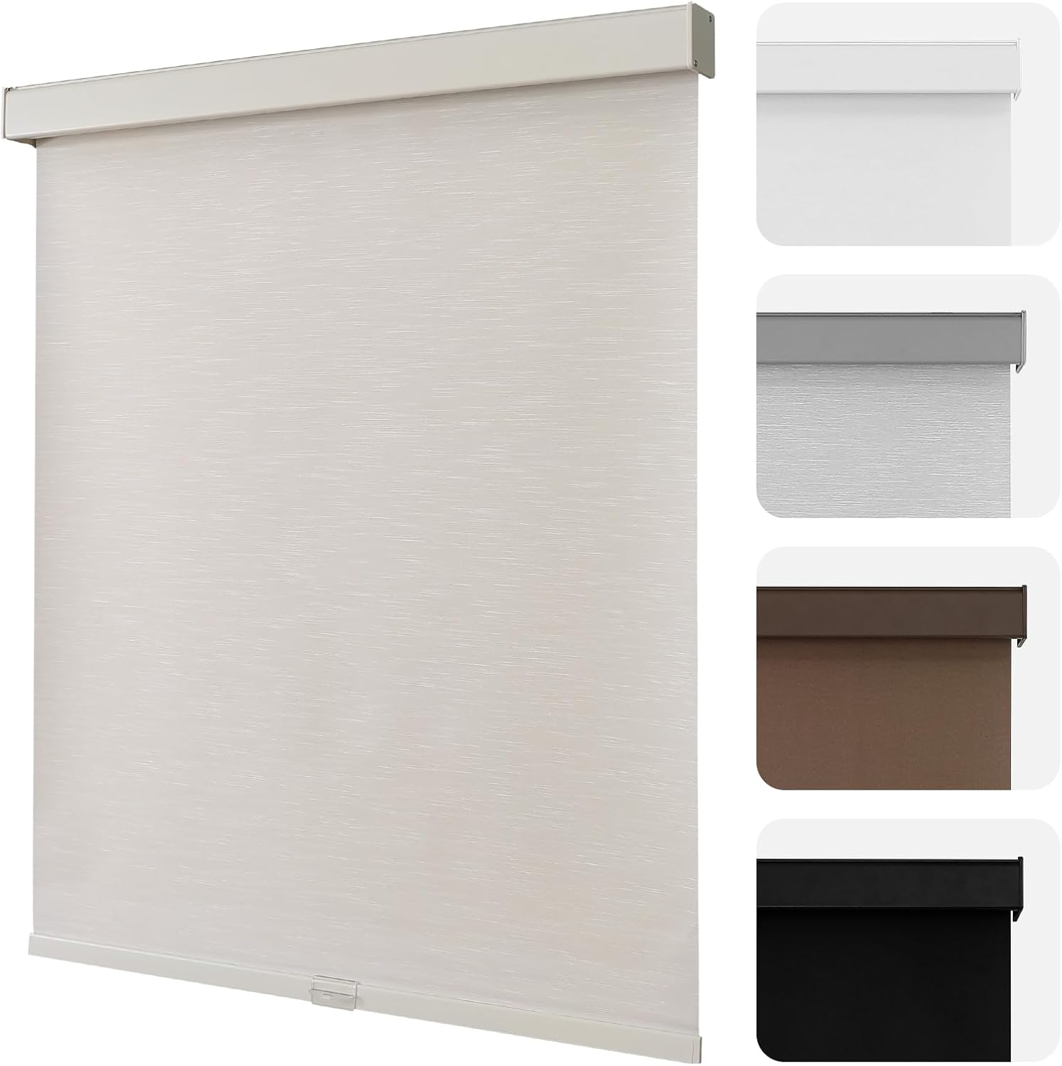 Joydeco 100% Blackout Roller Shades Cordless Blinds for