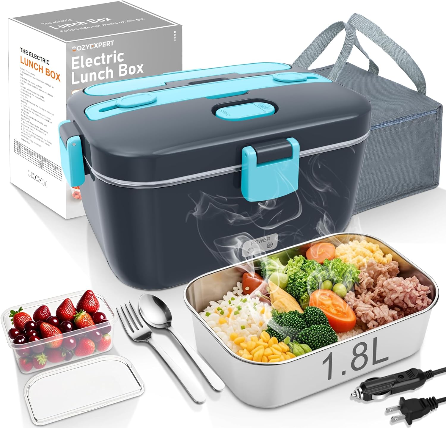 COZYEXPERT Electric Lunch Box Heated Food Warmer 100W