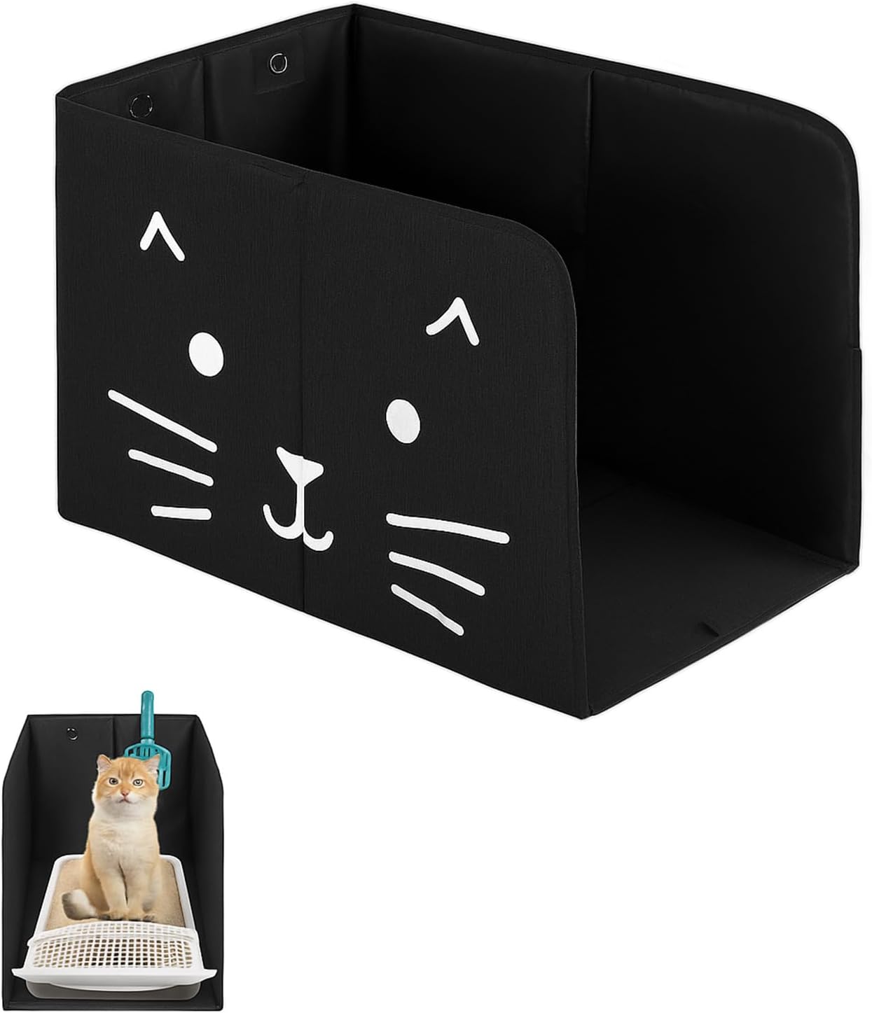 Coorganisers Waterproof Cat Litter Box Enclosure Splash Guard