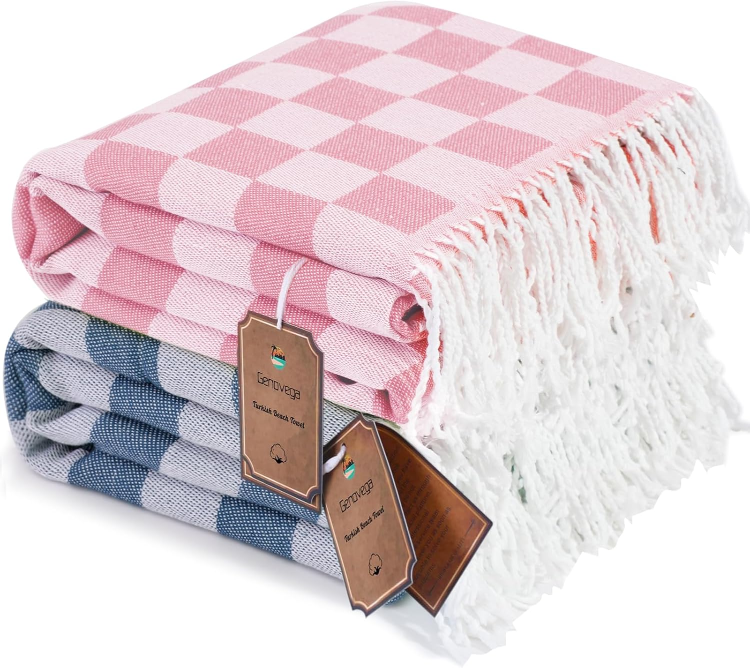 2 Packs Turkish Beach Towels Vacation Essentials Pool