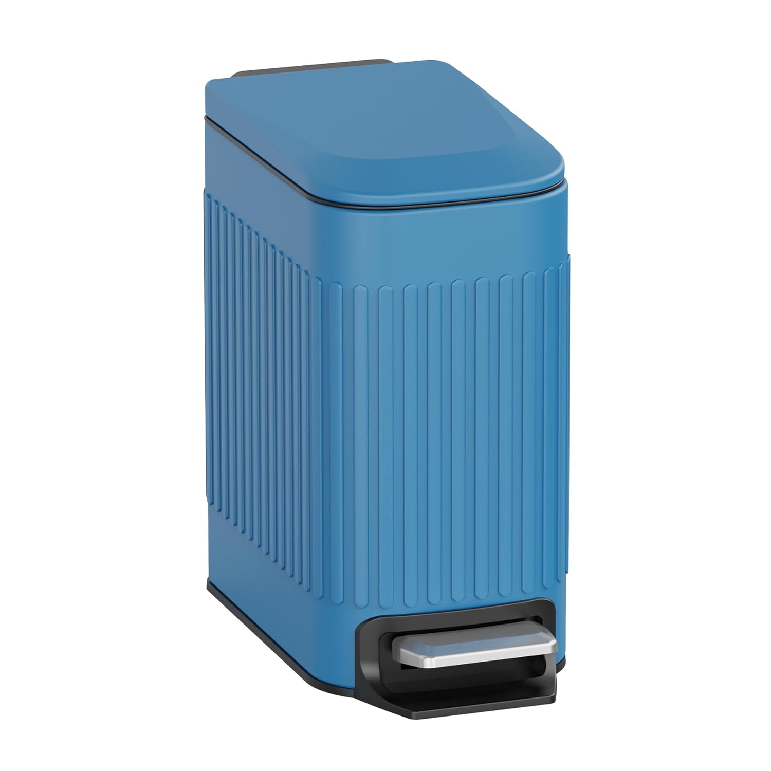 TrashAid Slim Bathroom Trash Can with Lid Soft