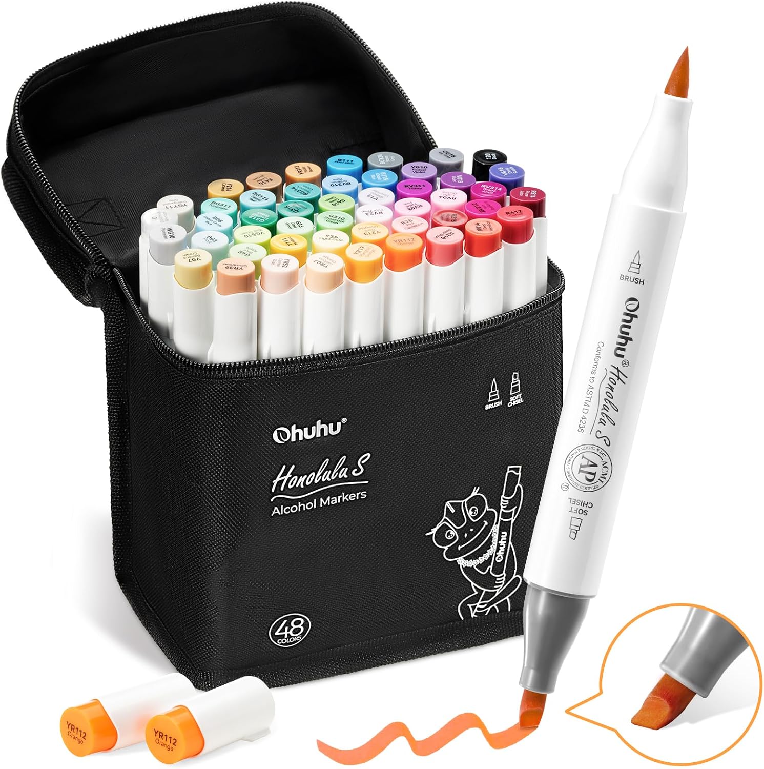 Ohuhu Alcohol Markers Brush and Soft Chisel: AP