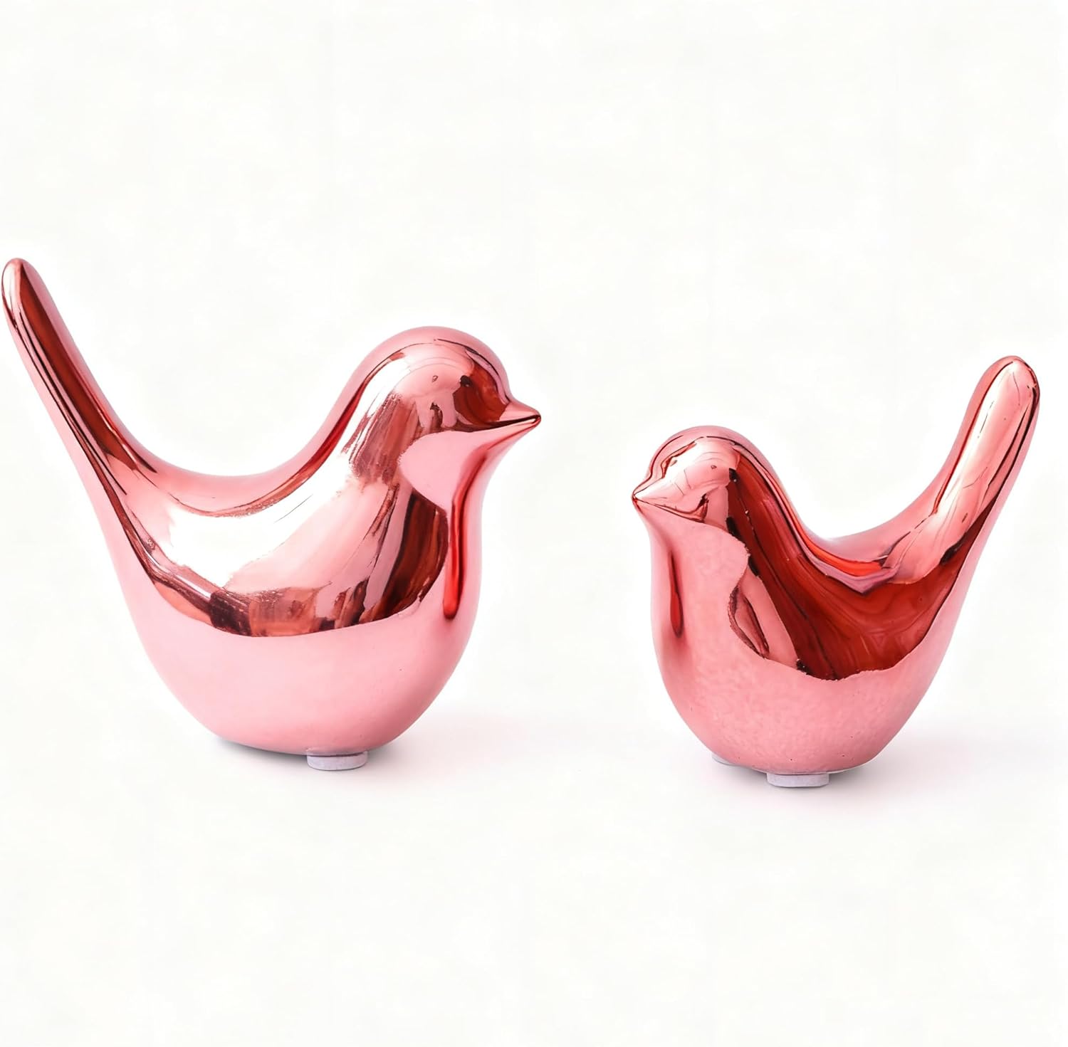 Notakia Small Birds Statues Pink Home Decor Modern