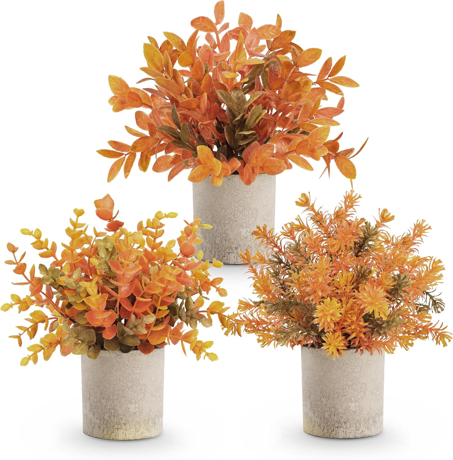 Der Rose 3 Pack Fake Plants Artificial Plastic