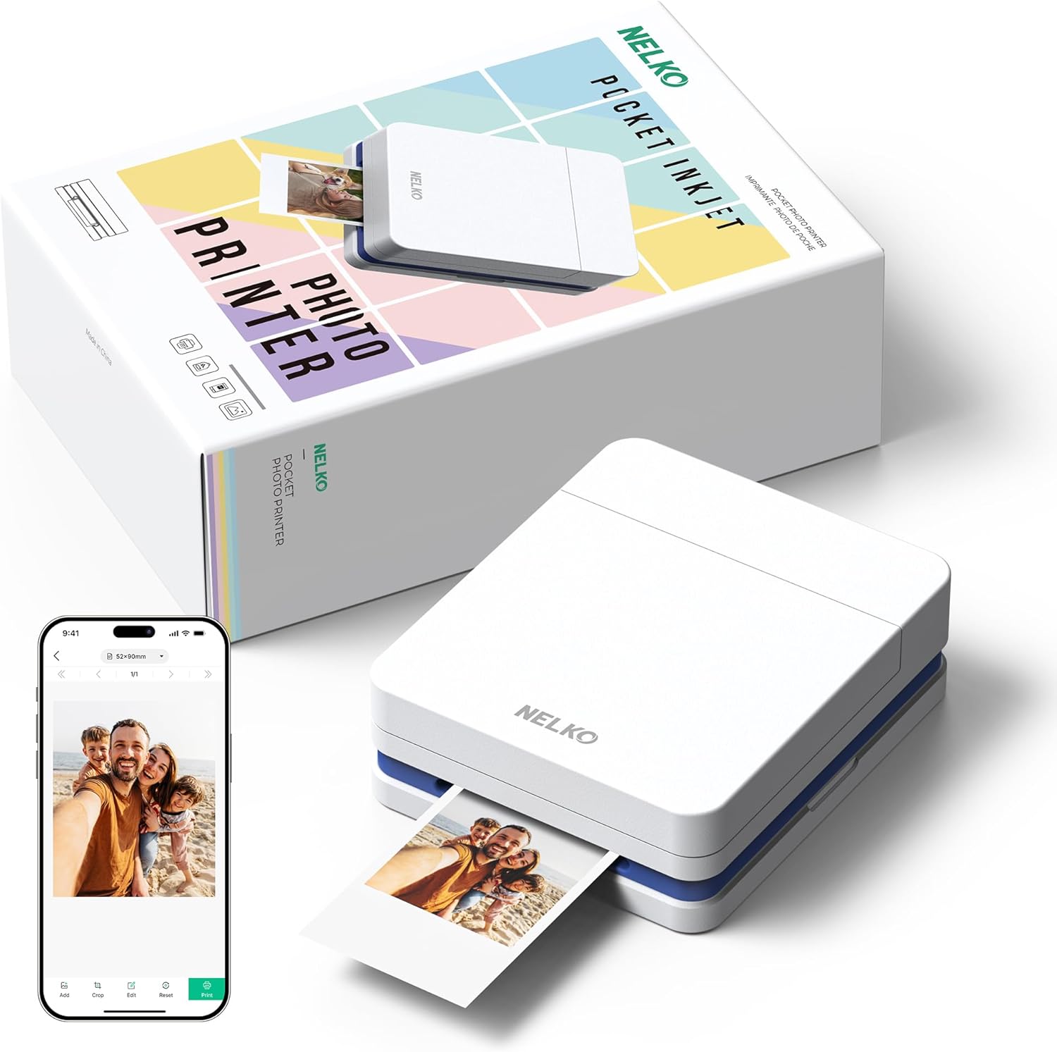 Nelko PP01 Instant Smartphone Photo Printer, Portable Mini
