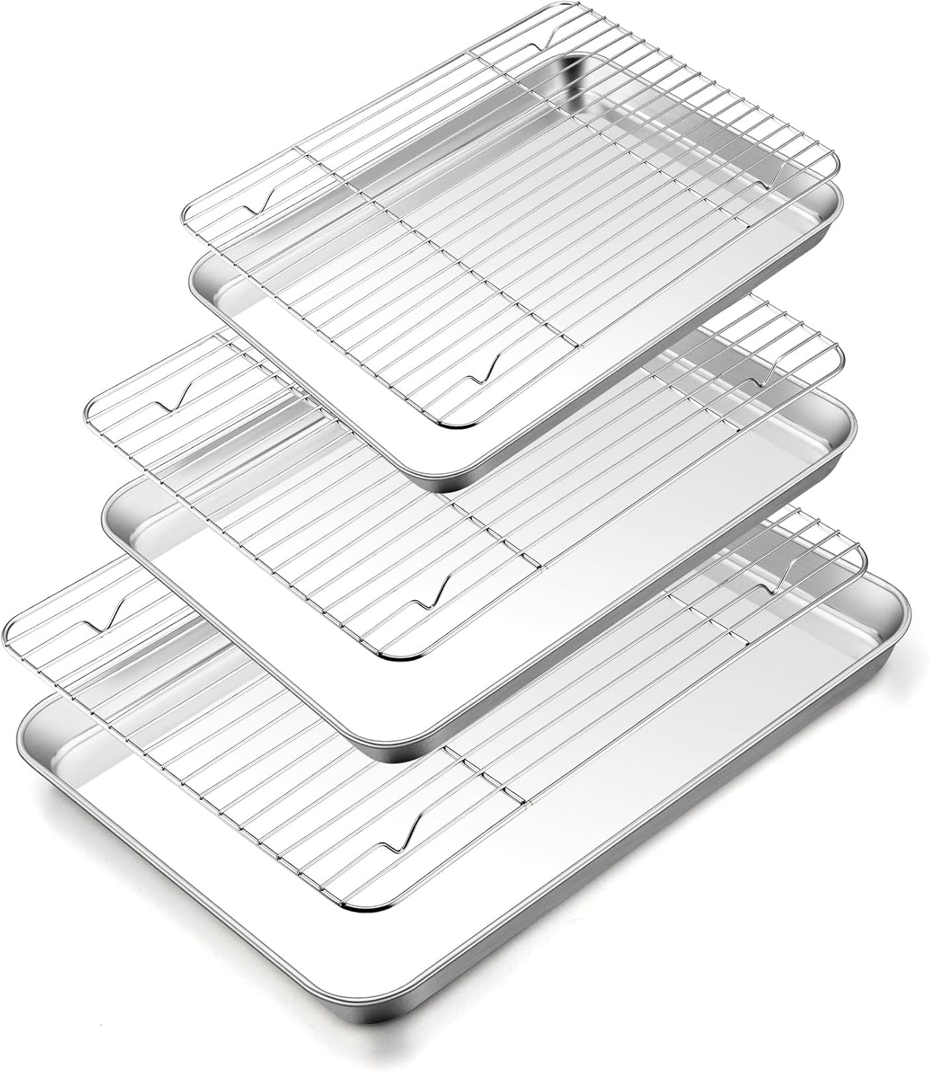 TeamFar Baking Sheet with Rack Set (3 Pans