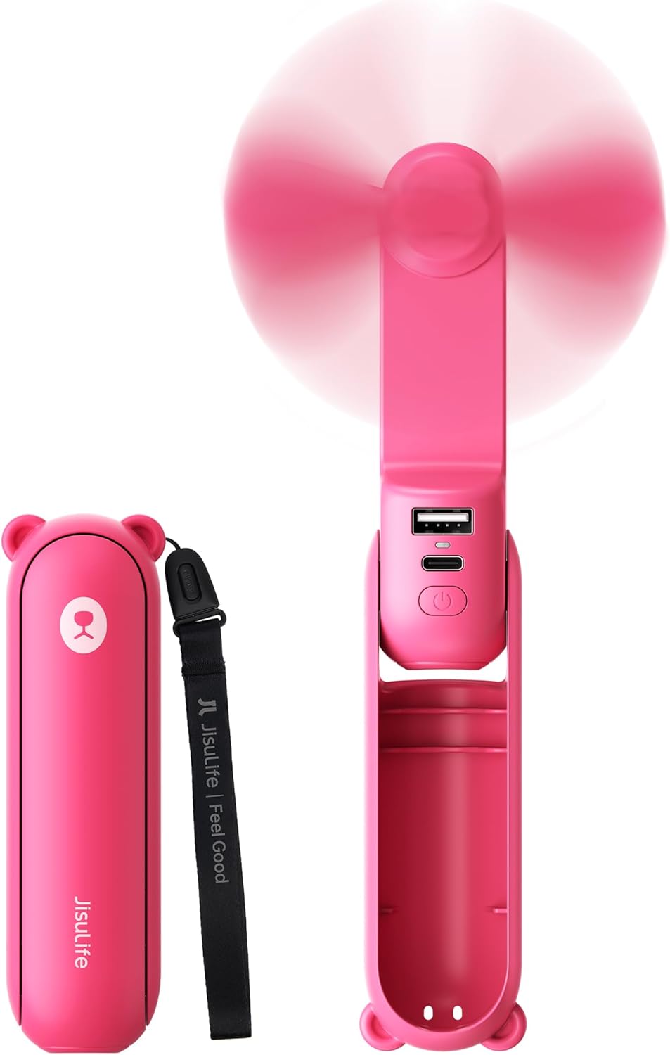 JISULIFE 3-in-1 Handheld Mini Fan, Portable Fan +