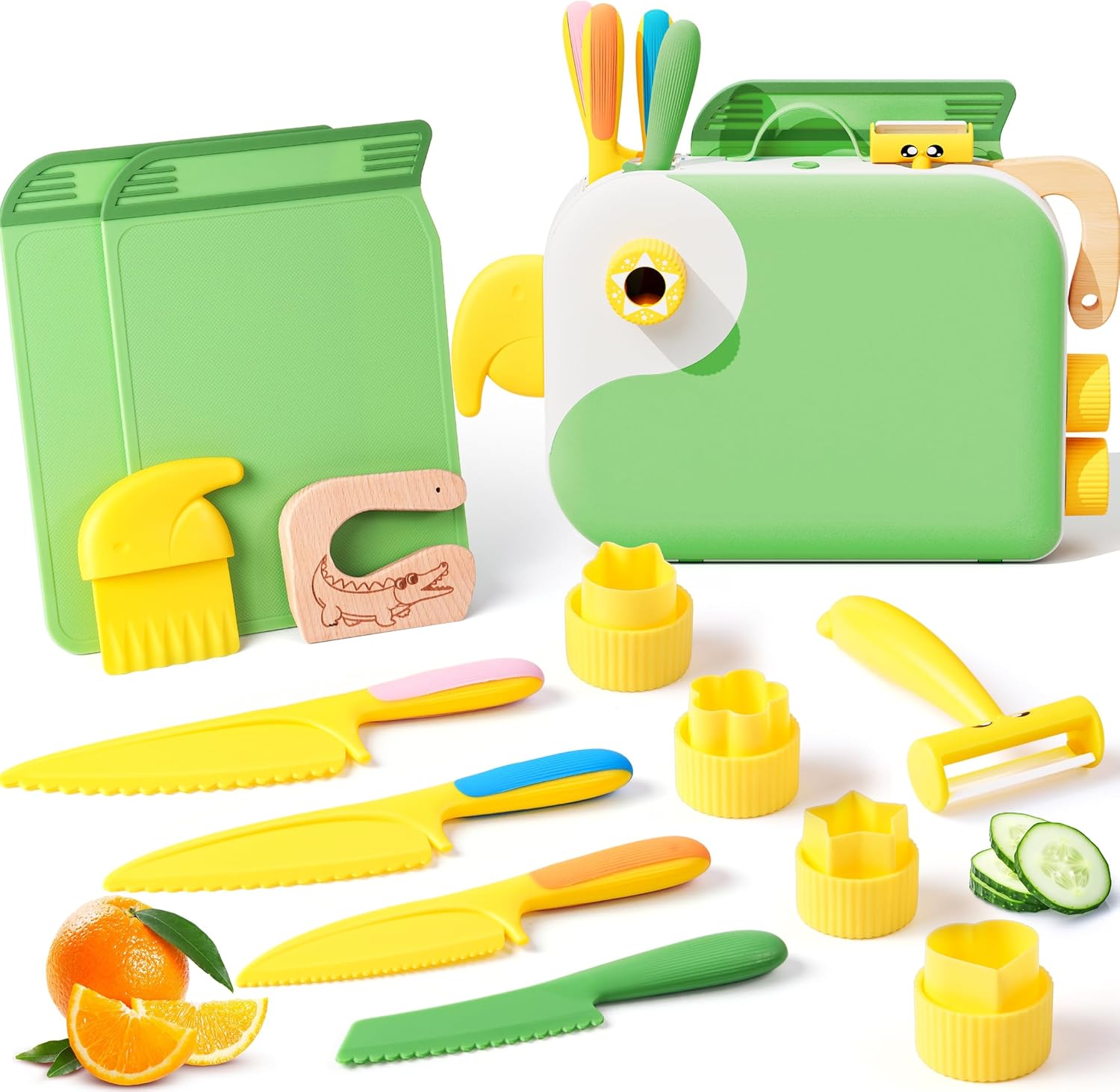 Montessori Kitchen Tools for Toddlers with Storage Box