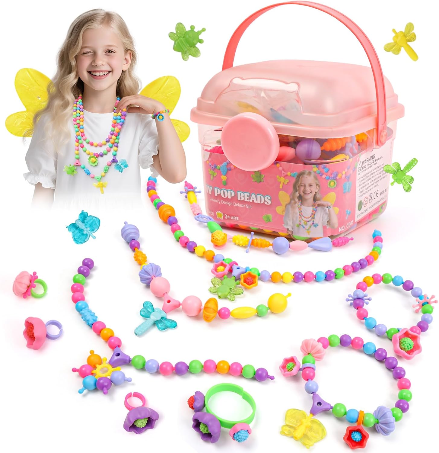 BIRANCO. Deluxe Beading Set with 350+ Pop Beads