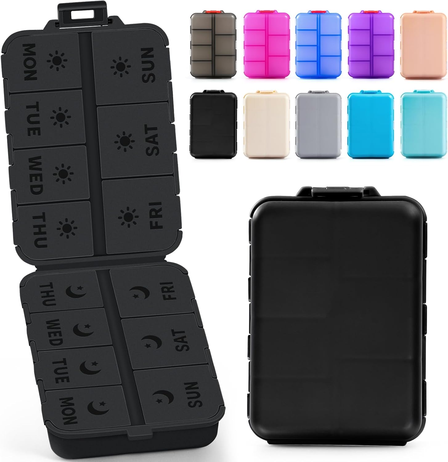 Foldable Double Protection Portable Weekly Pill Organizer 2