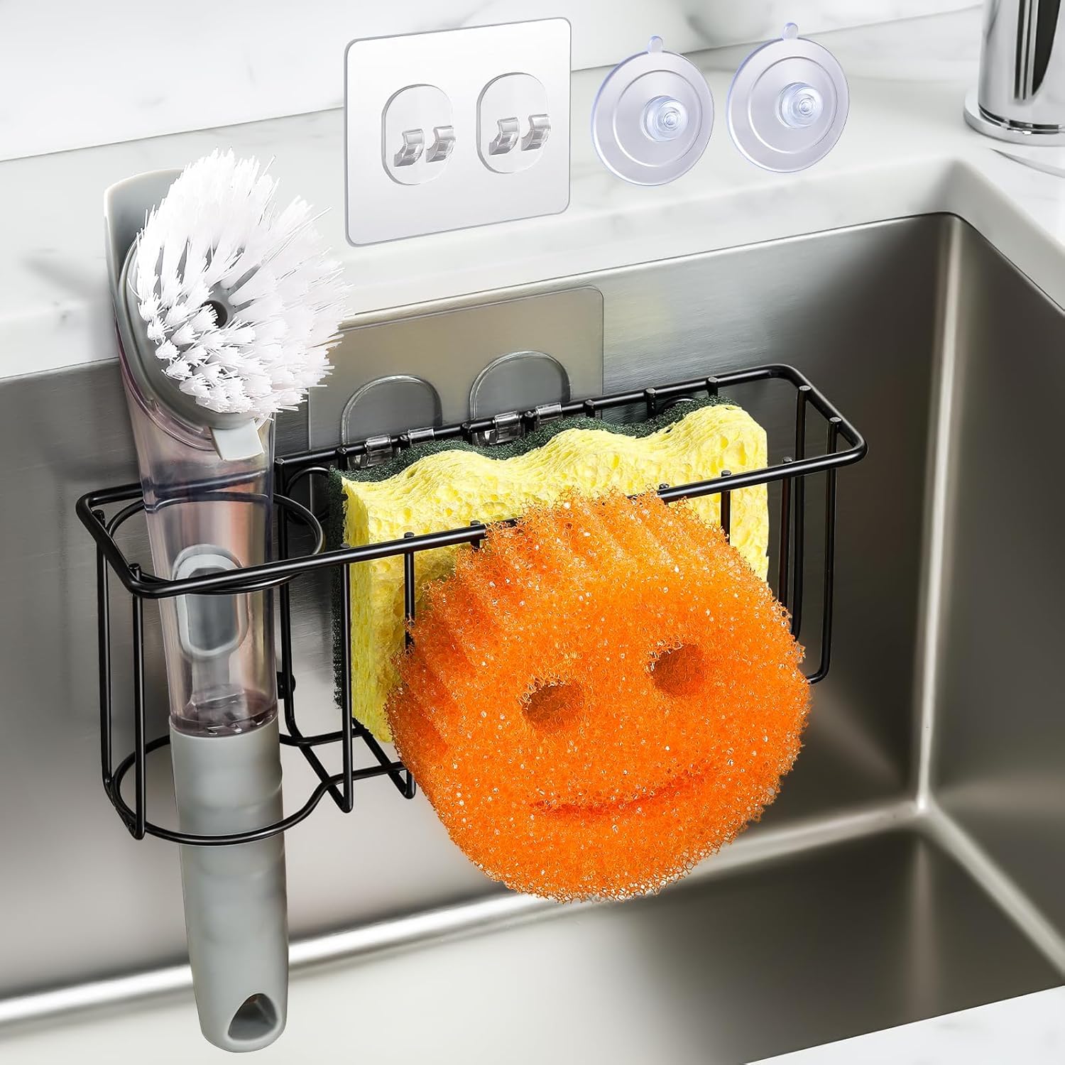 3-IN-1 Multiuse Sponge Holder for Kitchen Sink, Sponge