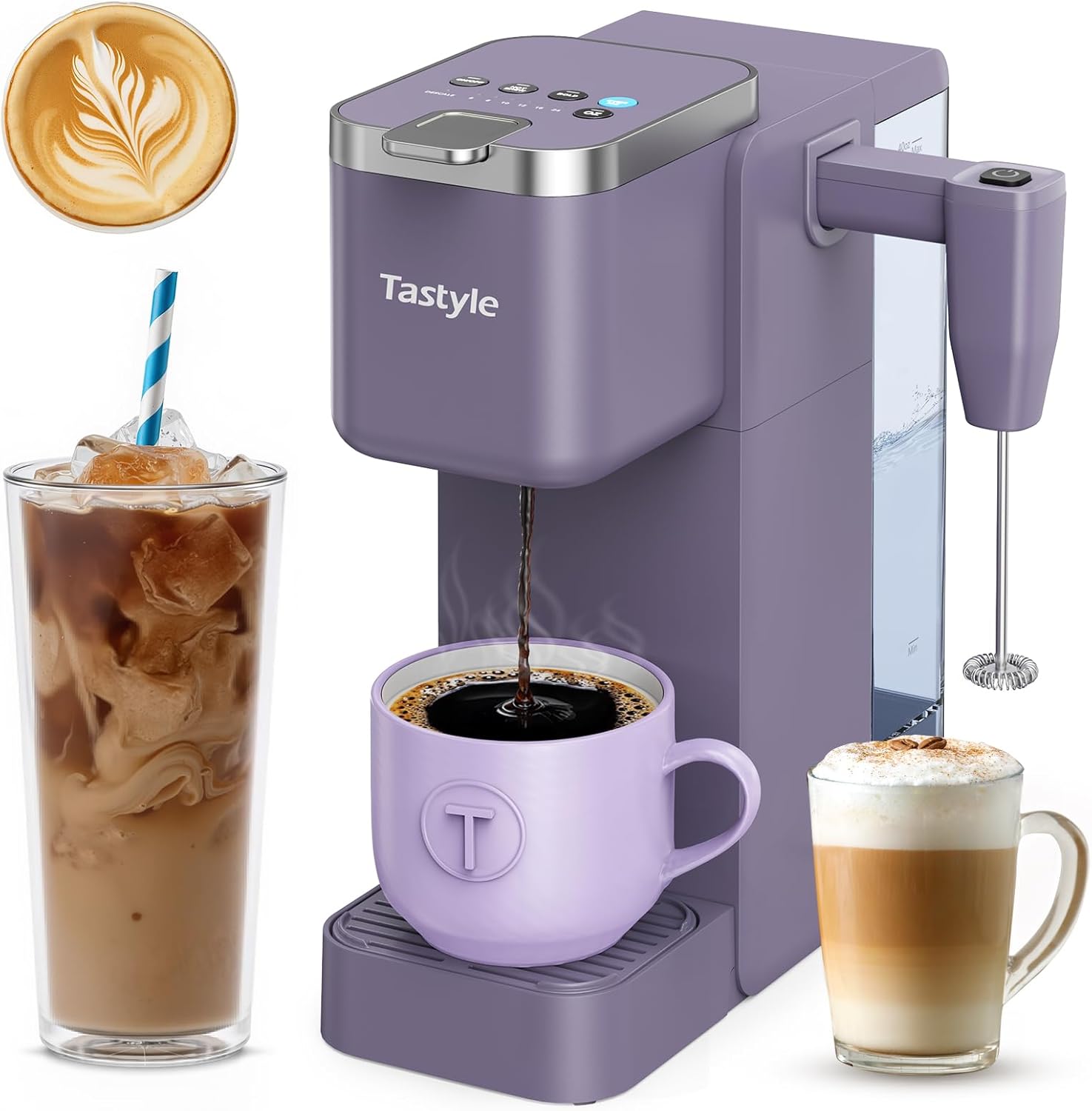 Tastyle 330MF Single Serve Coffee Maker with Built-in