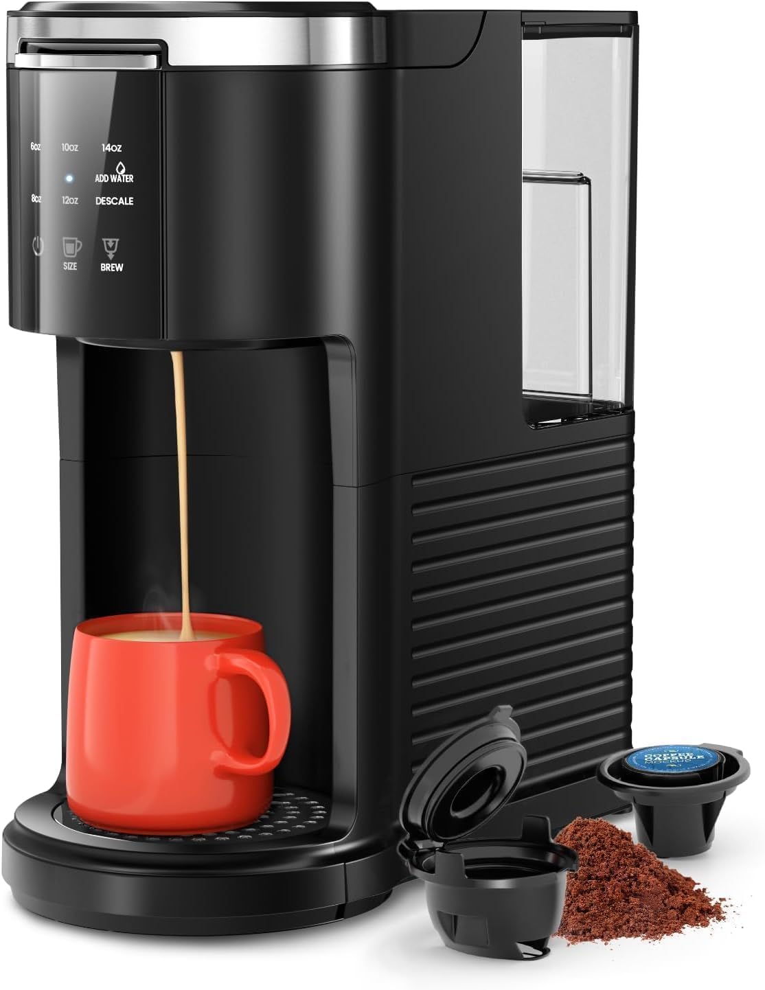 Kismile Single Serve Coffee Maker, 2 in 1