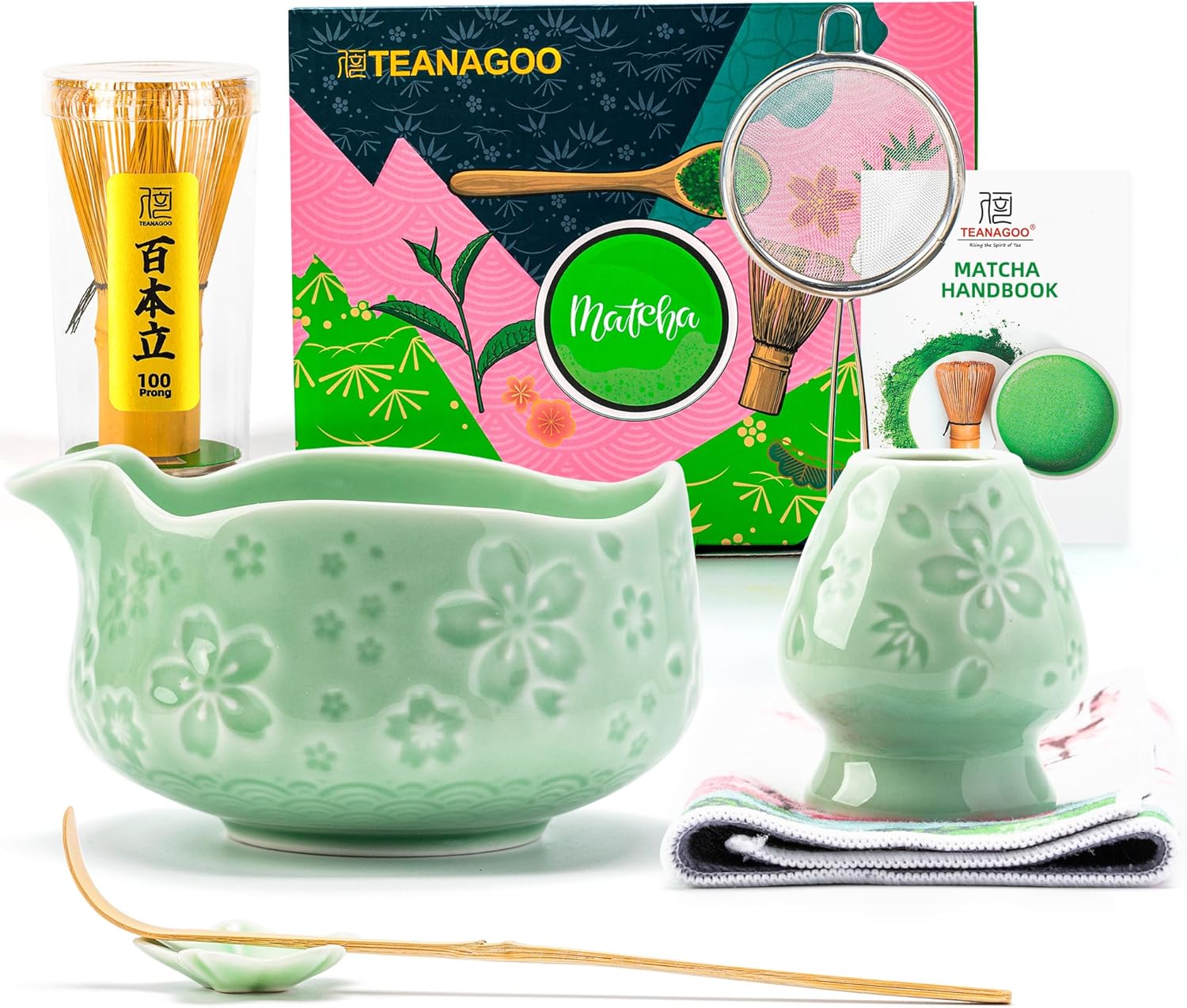 TEANAGOO Matcha Whisk Set, 7 Pcs Ceremony Matcha