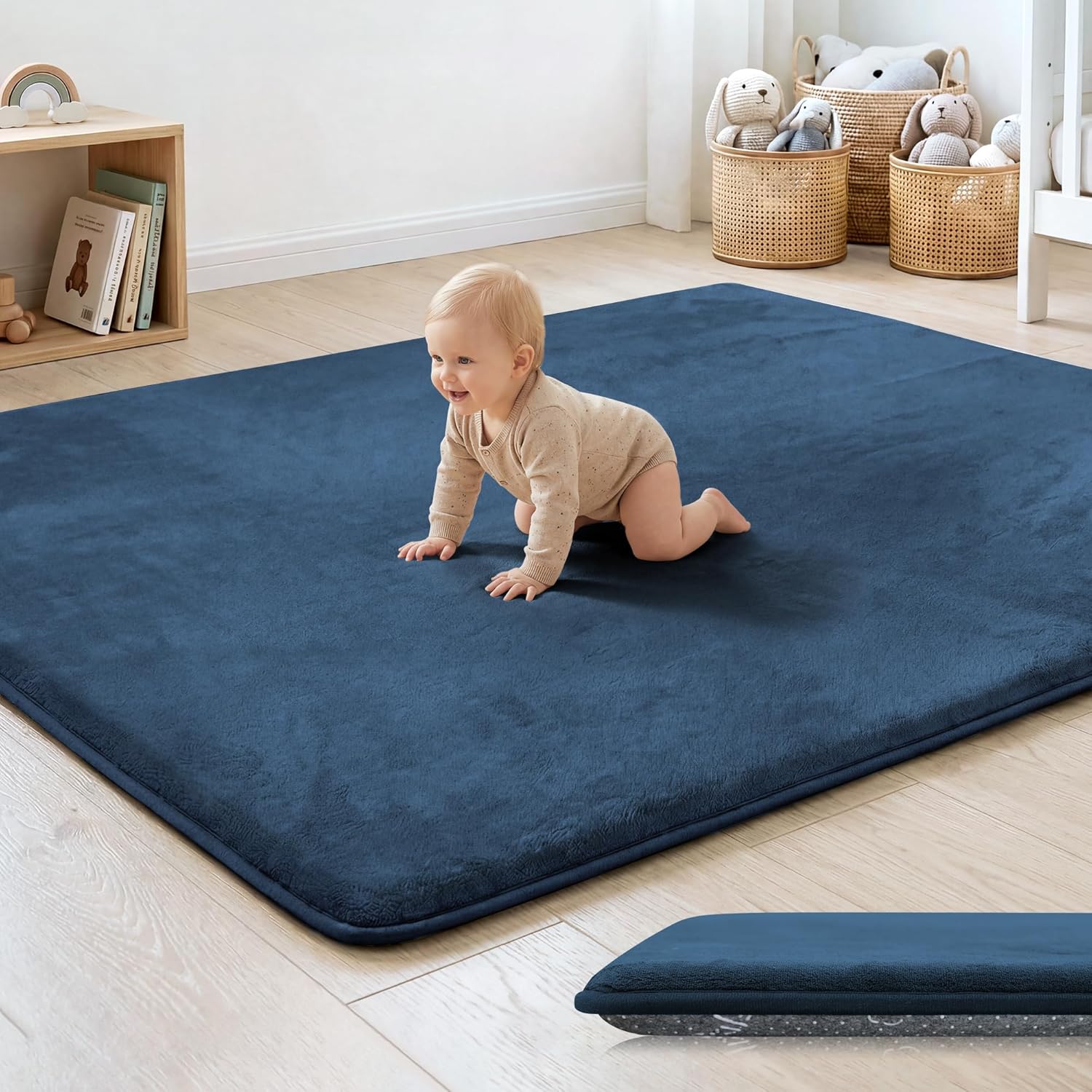 1.3" Thick Baby Floor Play Mat 79x118, Basic