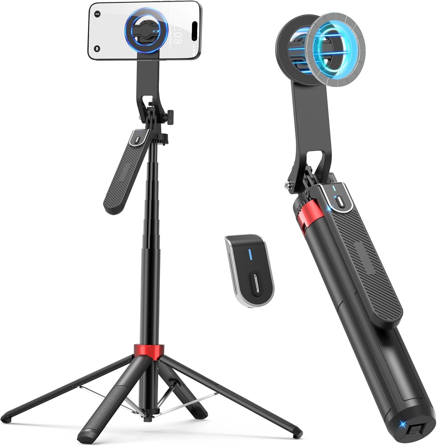 PlusAcc 69” Magnetic Selfie Stick Tripod - Extendable