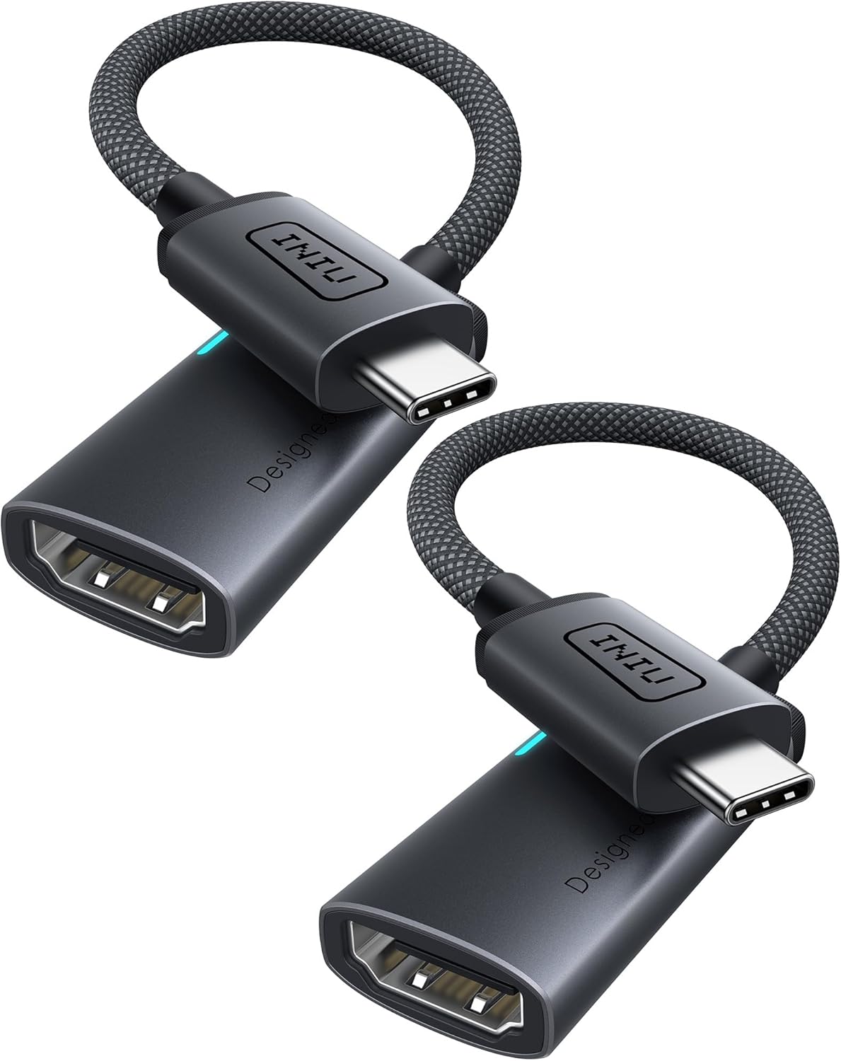 INIU USB C to HDMI Adapter (4K@60Hz), [2-Pack