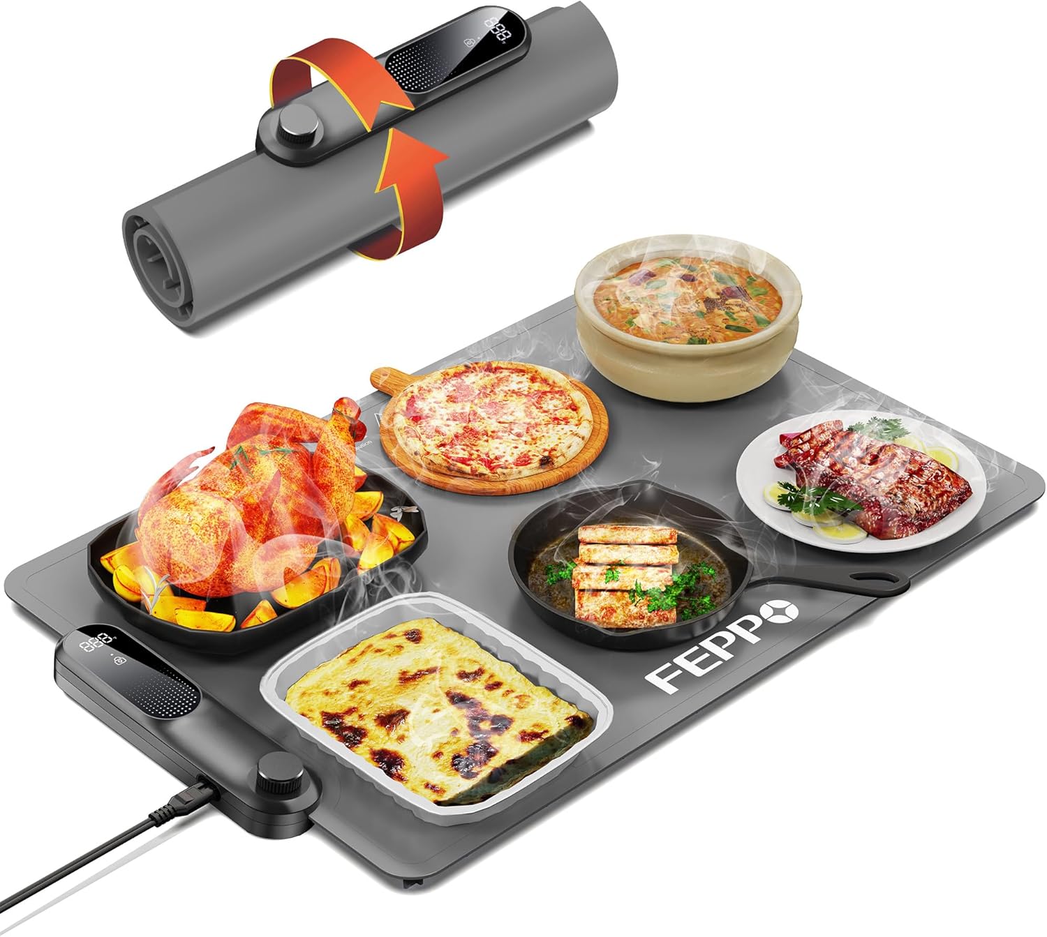 FEPPO Food Warming Mat, Electric Warming Trays for
