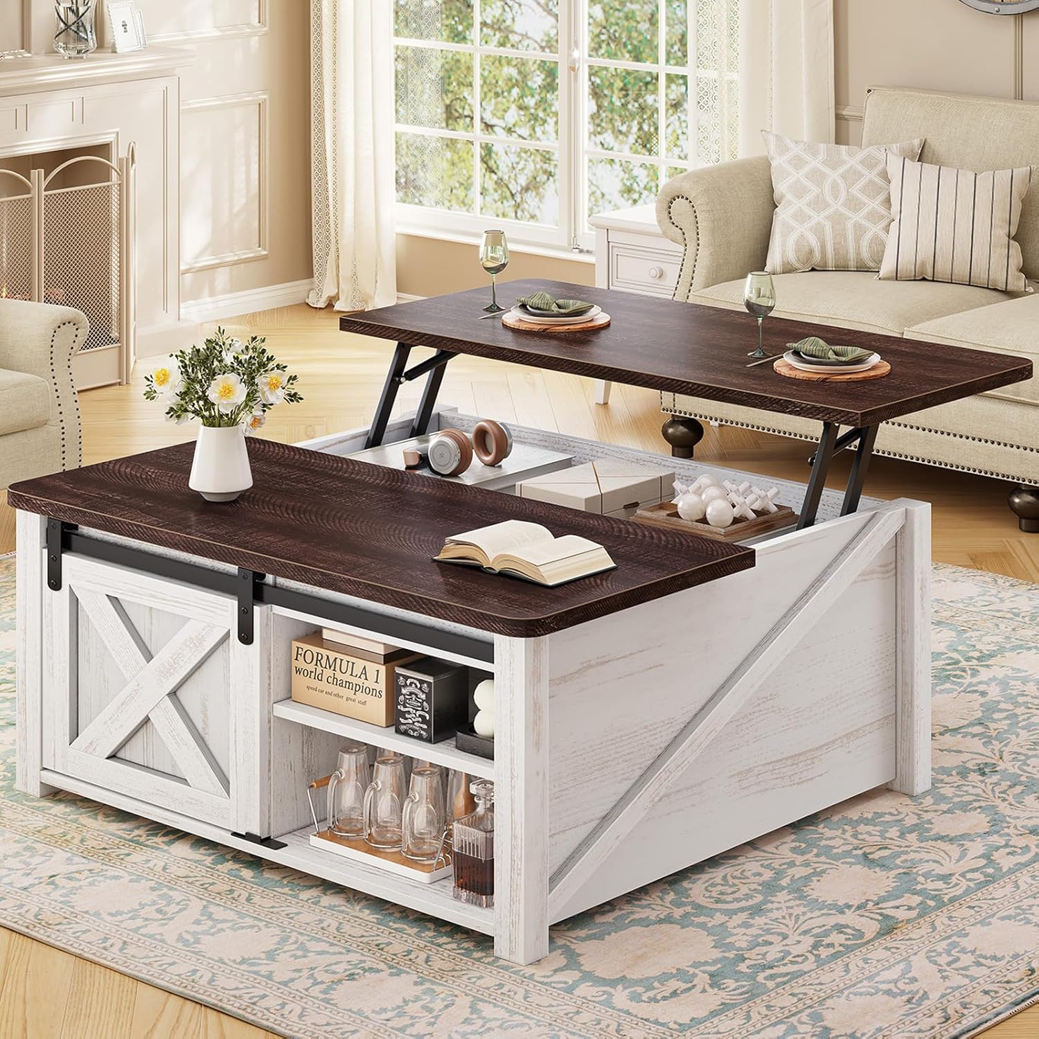 SEDETA 31.5" Lift Top Coffee Table with Storage,