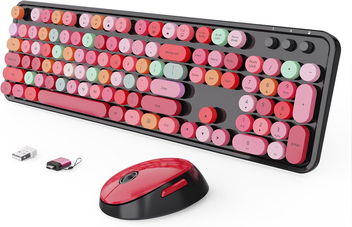 SkyGive Wireless Keyboard and Mouse Combo, Ergonomic Full