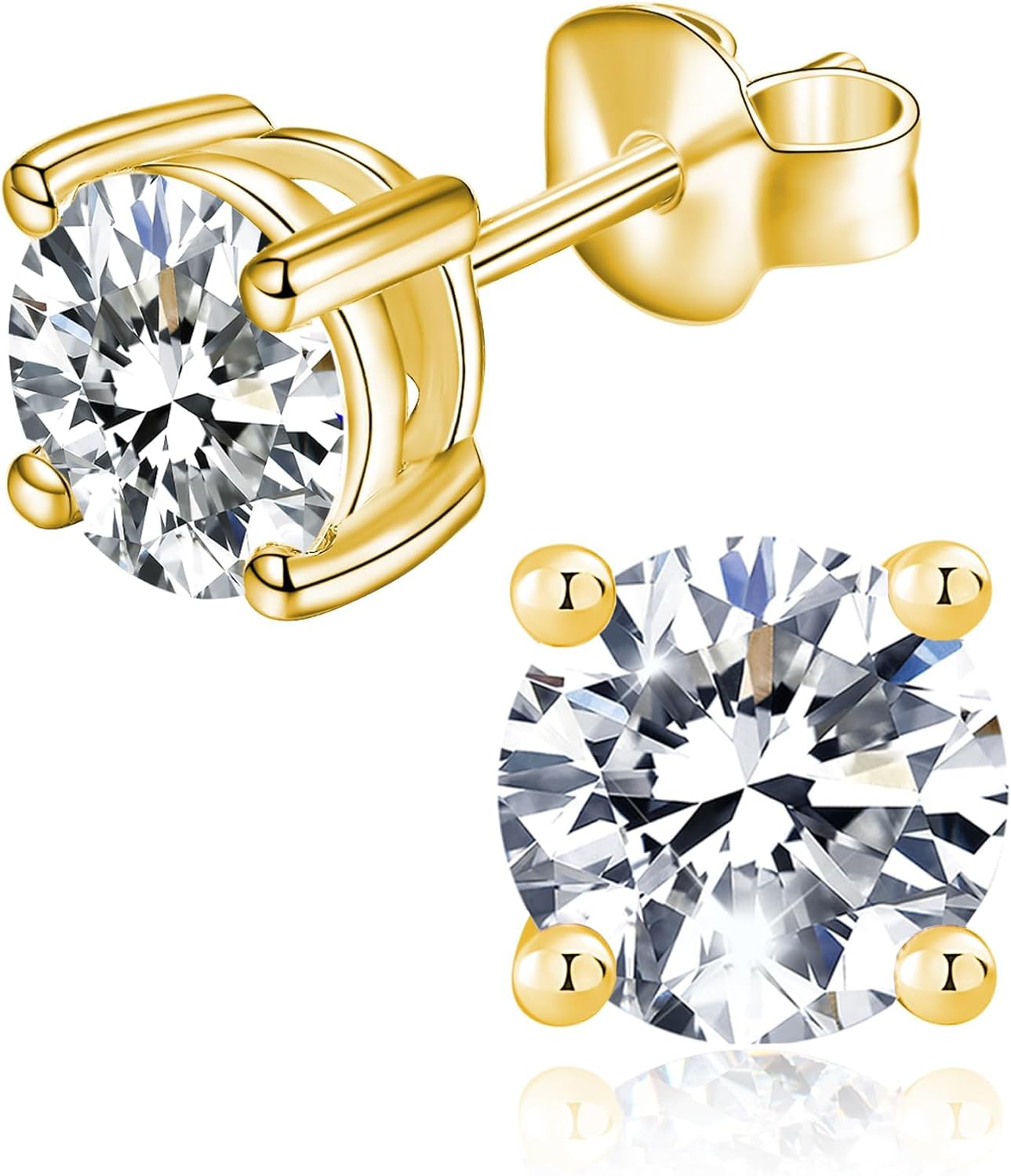 YODEWA Moissanite Stud Earrings for Women 925 Sterling