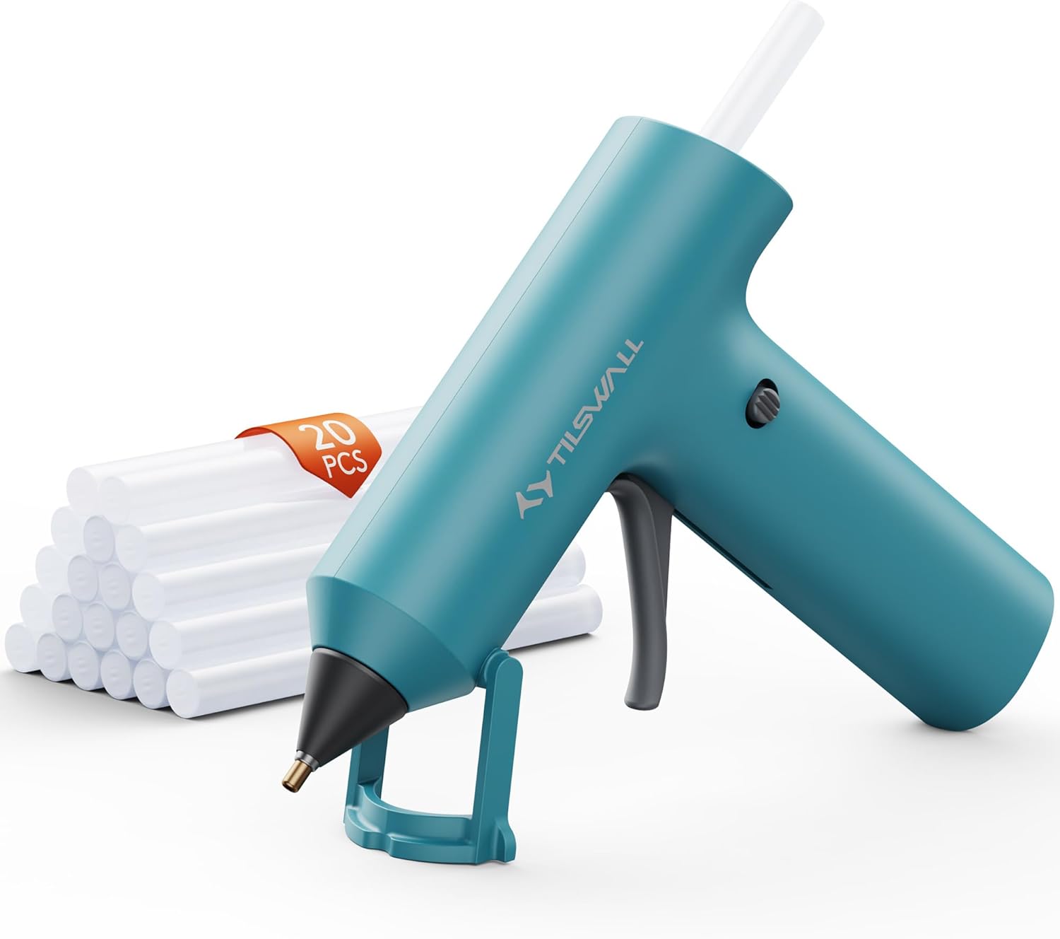 Tilswall Cordless Hot Glue Gun, Fast Preheating, Glue
