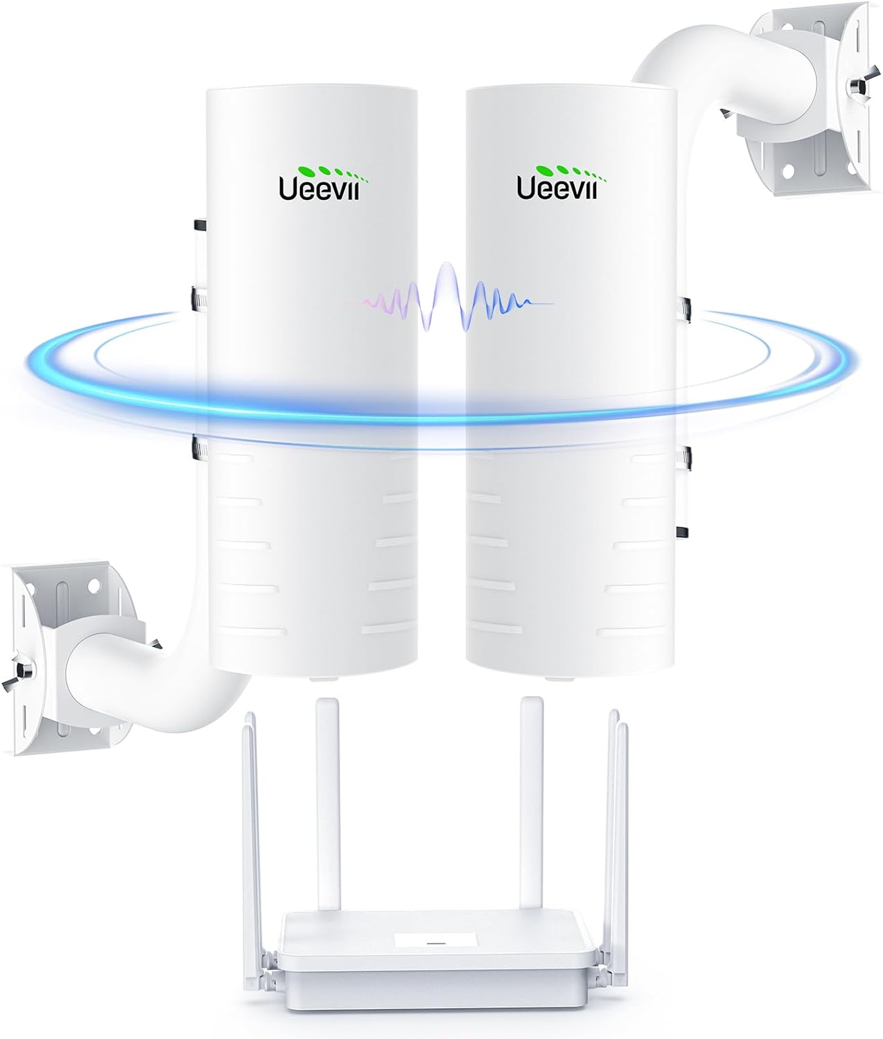 UeeVii Wireless Bridge Point to Point Outdoor CPE452Kit,with