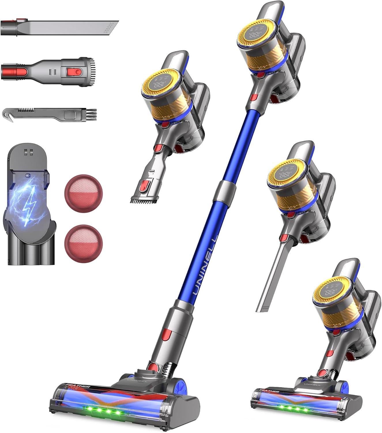 UNINELL Cordless Vacuum Cleaner, 45,000Pa/450W Stick Vacuum for