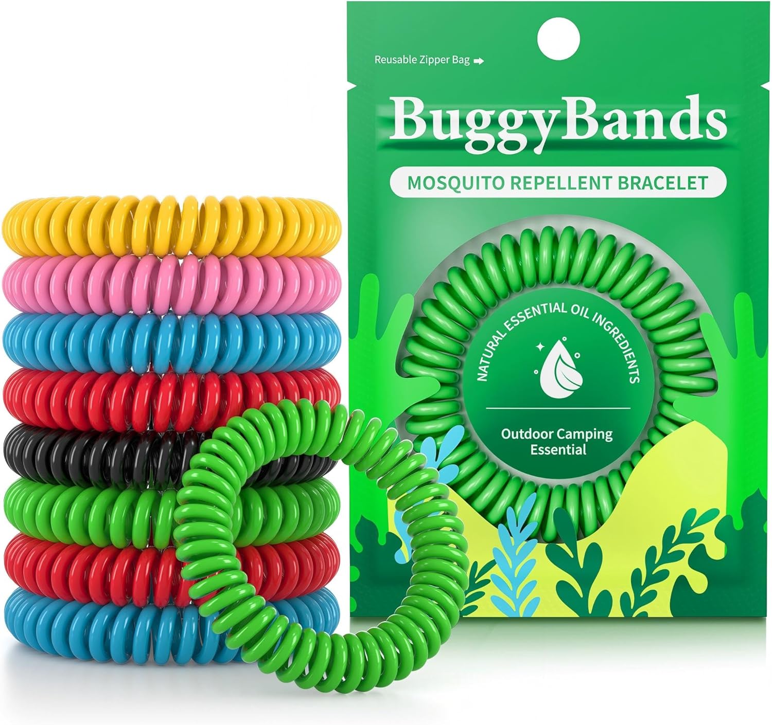 BuggyBands 25 Pack Mosquito Bracelets for Adults &