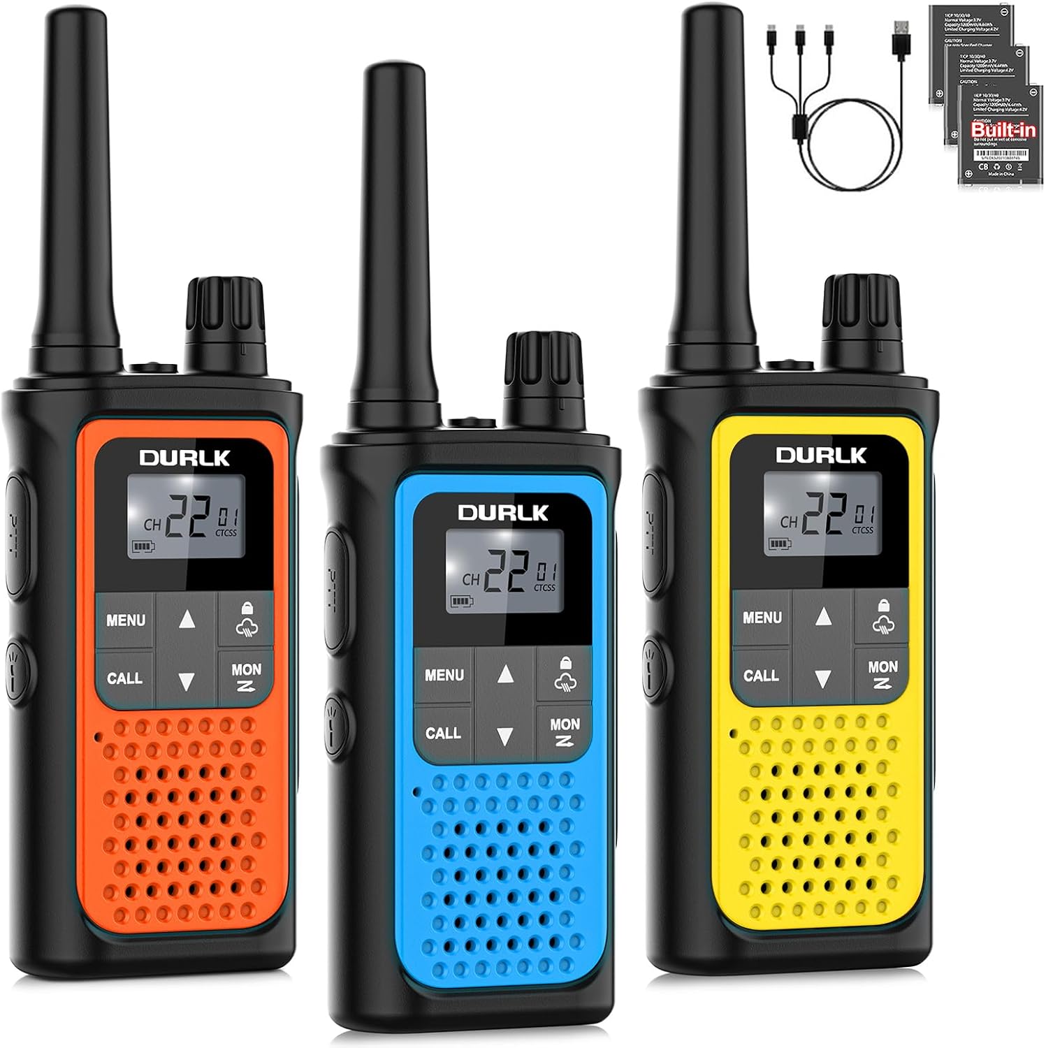 DURLK Walkie Talkies for Adults Long Range, Rechargeable