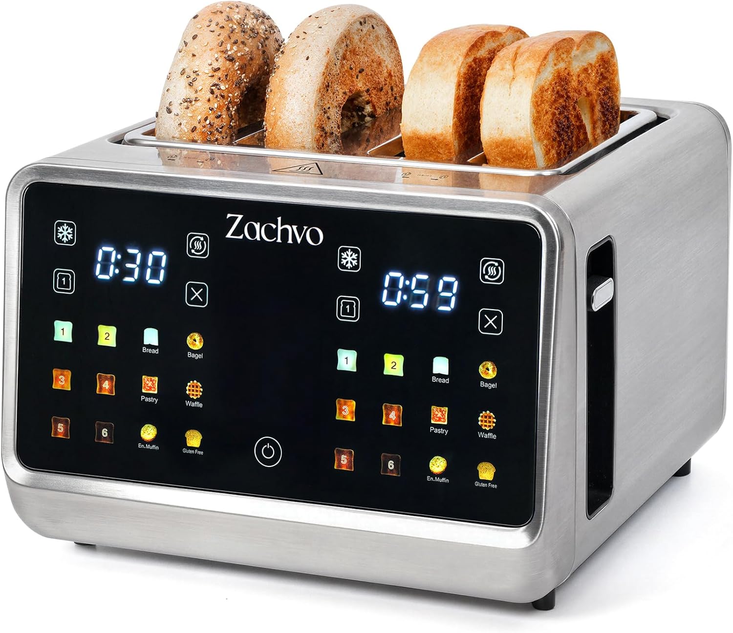 4 Slice Smart Toaster with Touchscreen, 1.5" Extra