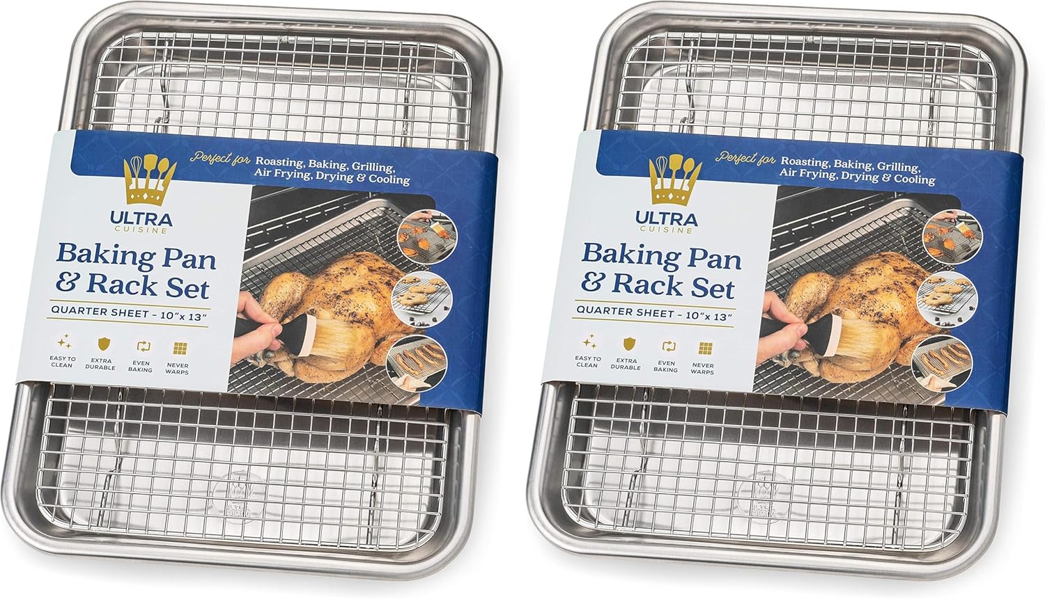 Ultra Cuisine Quarter Sheet Pan with Wire Rack
