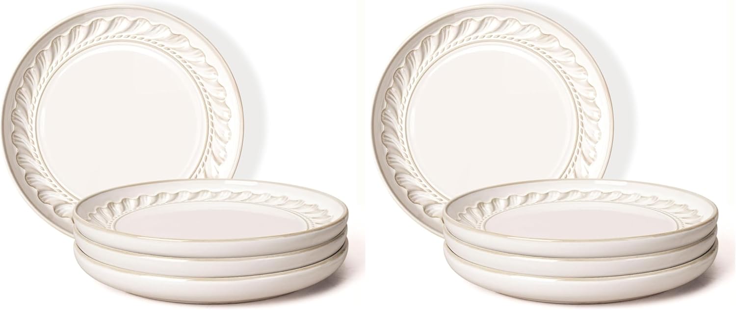 Salad Plates Set Of 4, 8.5 Inch Embossed