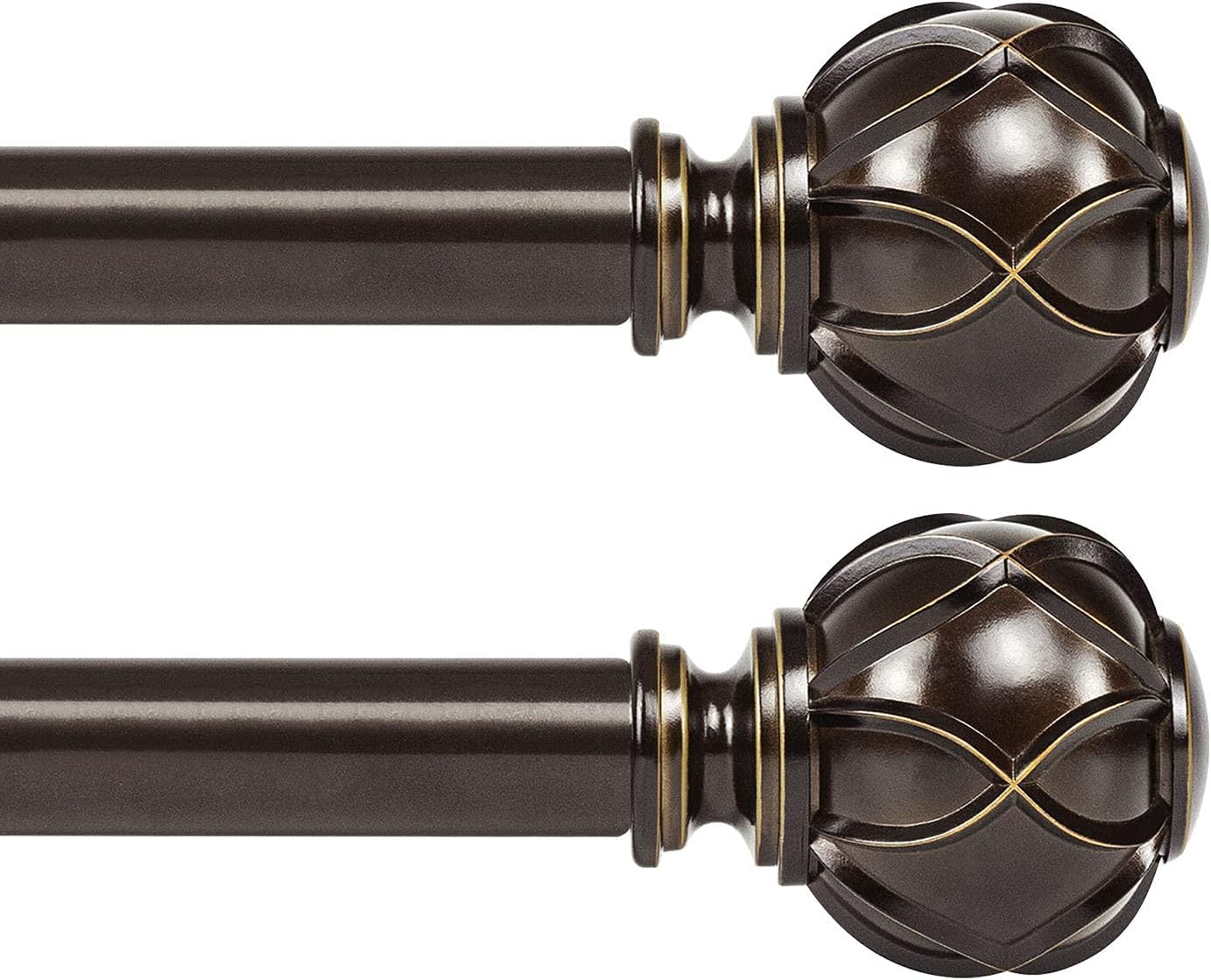 KAMANINA Single Curtain Rod 32 to 58 Inch