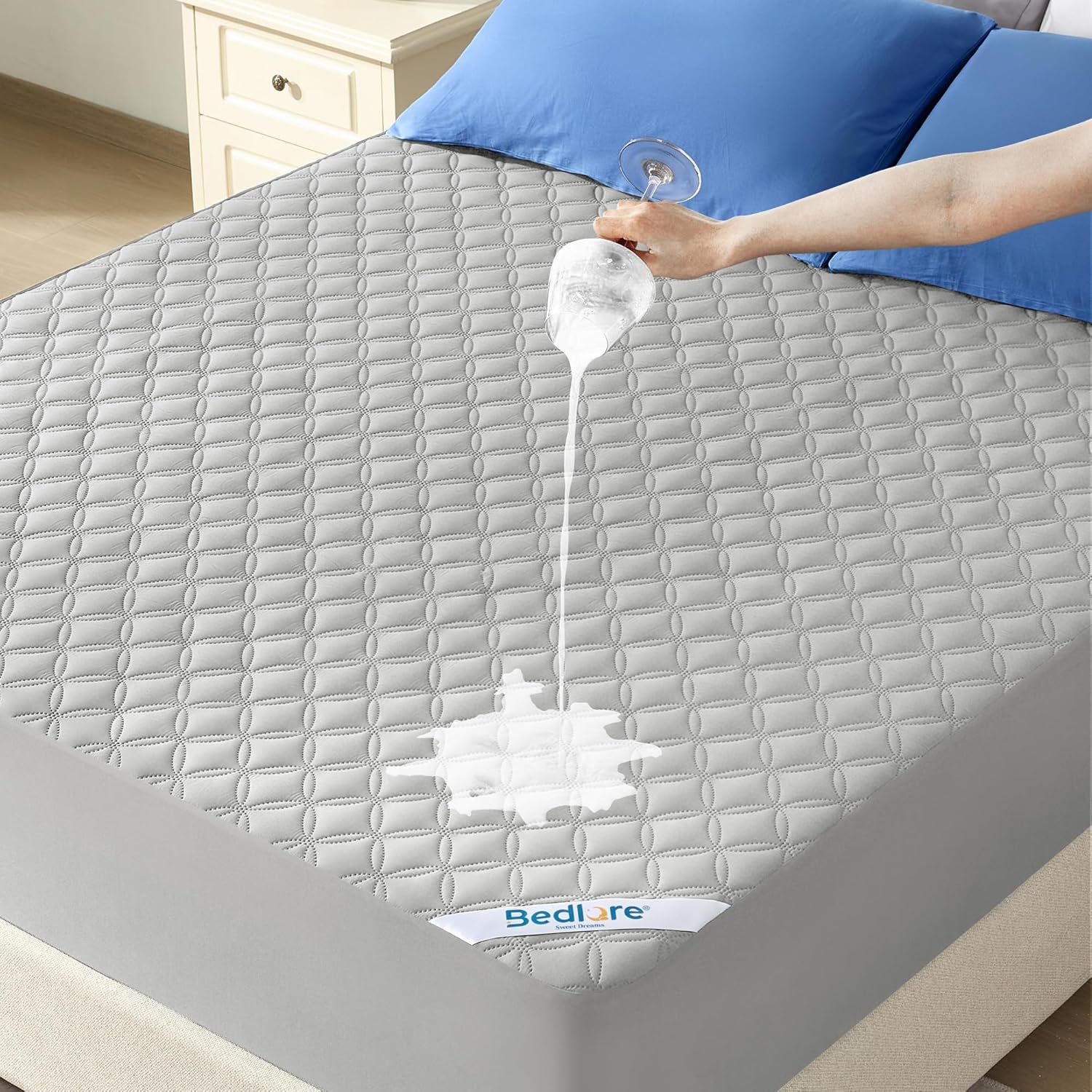 BEDLORE Waterproof Mattress Protector, Noiseless Twin Size Mattress