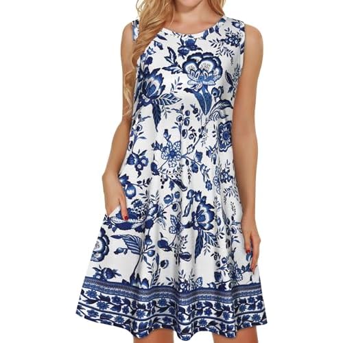 elescat Women's Summer Dresses 2026 Beach Casual Sleeveless