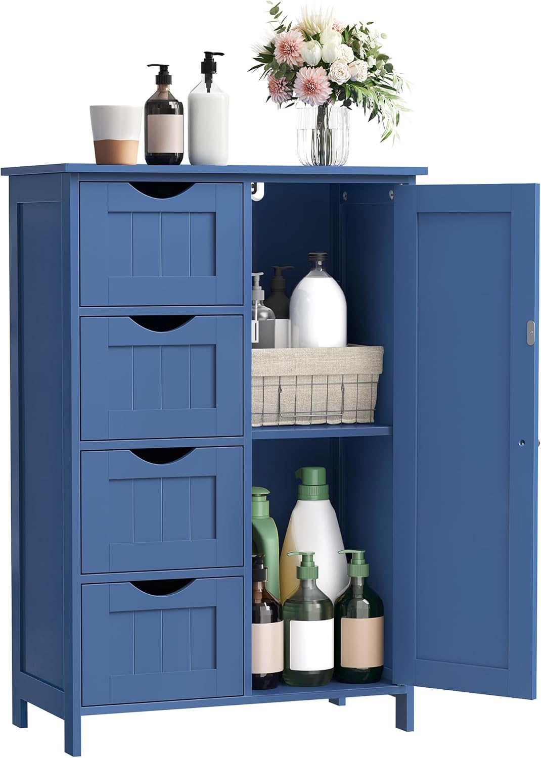 VASAGLE Storage Cabinet with Drawers, Freestanding Floor Cabinet