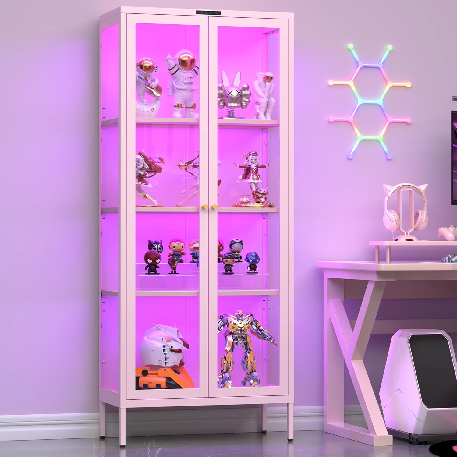 Display Cabinet with Glass Doors, Glass Display Cabinet