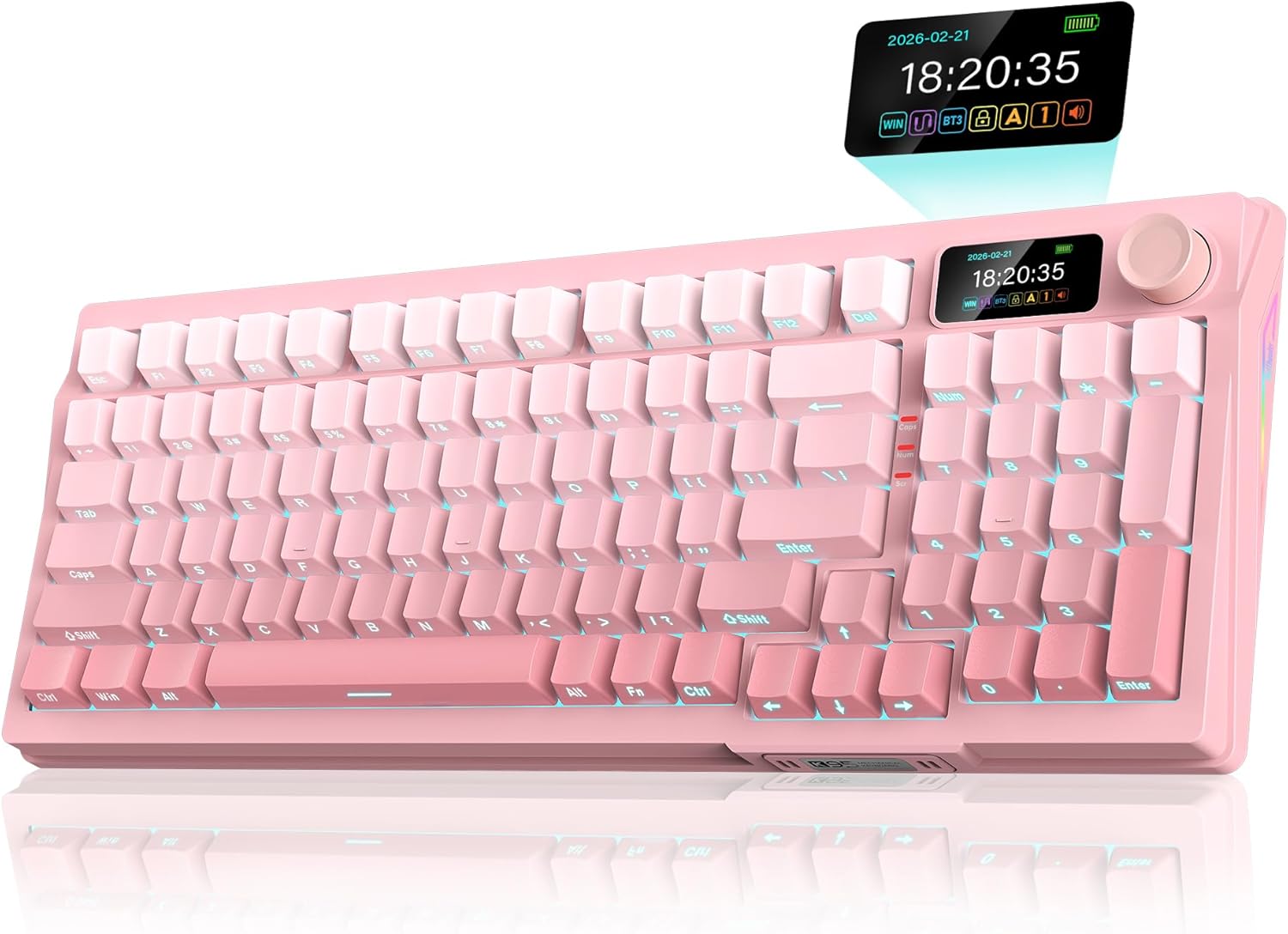 RedThunder K95 Wireless Mechanical Keyboard, TFT Screen &