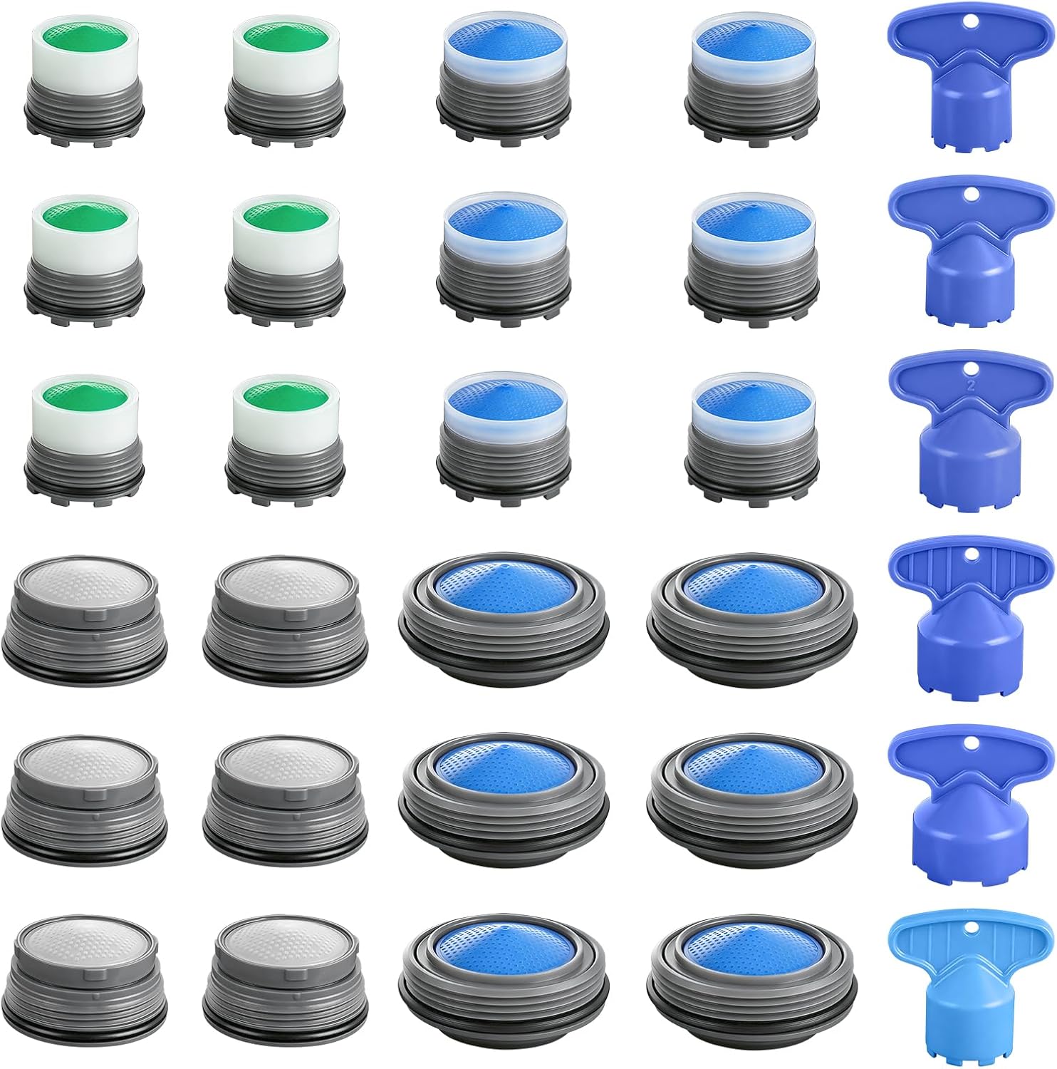 Hibbent 24 Pcs Faucet Aerator with 6 Pcs