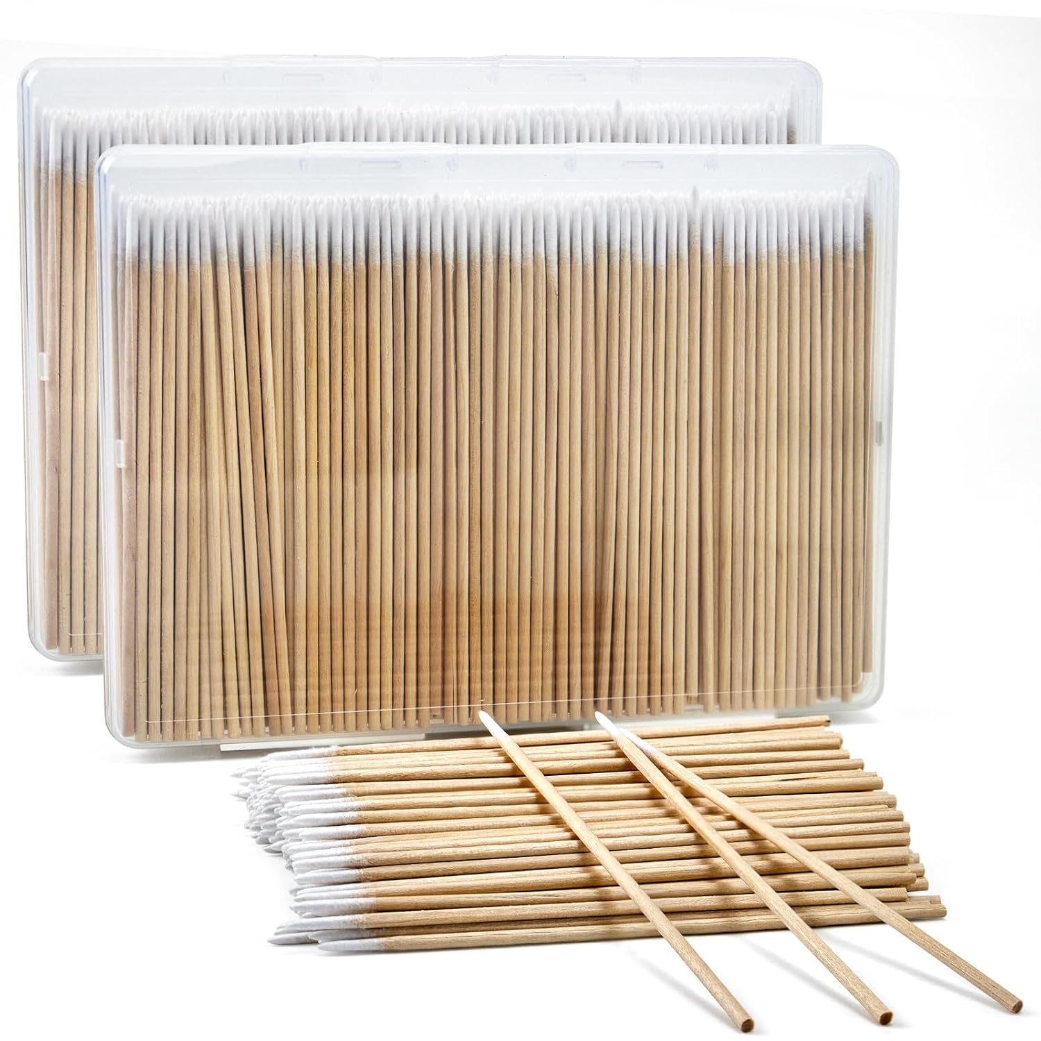 1000PCS Pointed Cotton Swabs with Storage Case, 4
