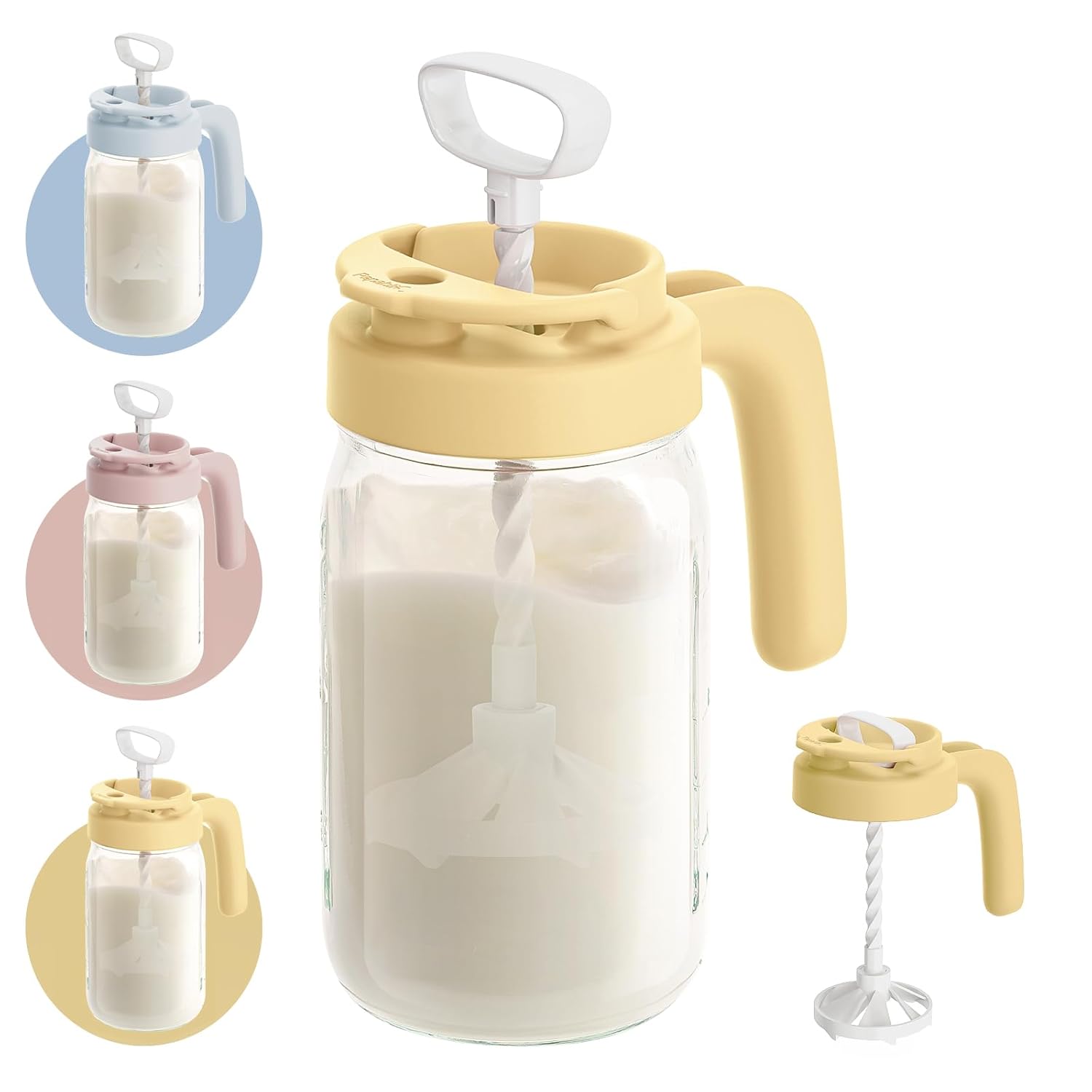 Papablic Glass Breastmilk Pitcher, Formula Mixing Pitcher with
