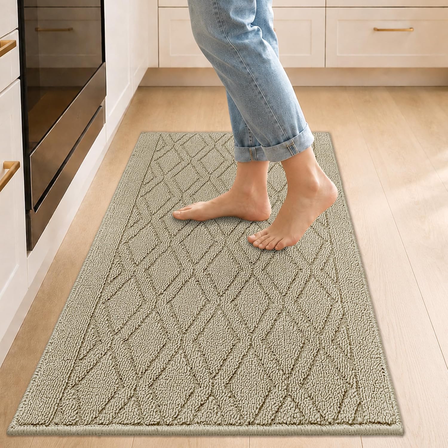 COSY HOMEER Kitchen Rugs 24"x35" Non-Slip Washable Kitchen